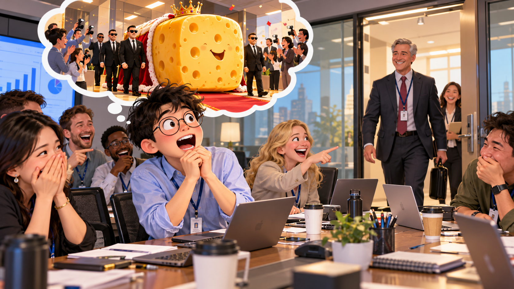 美剧说英语：a big cheese - 加拿大办公室里同事说老板是“a big cheese”，我还真去找奶酪了……