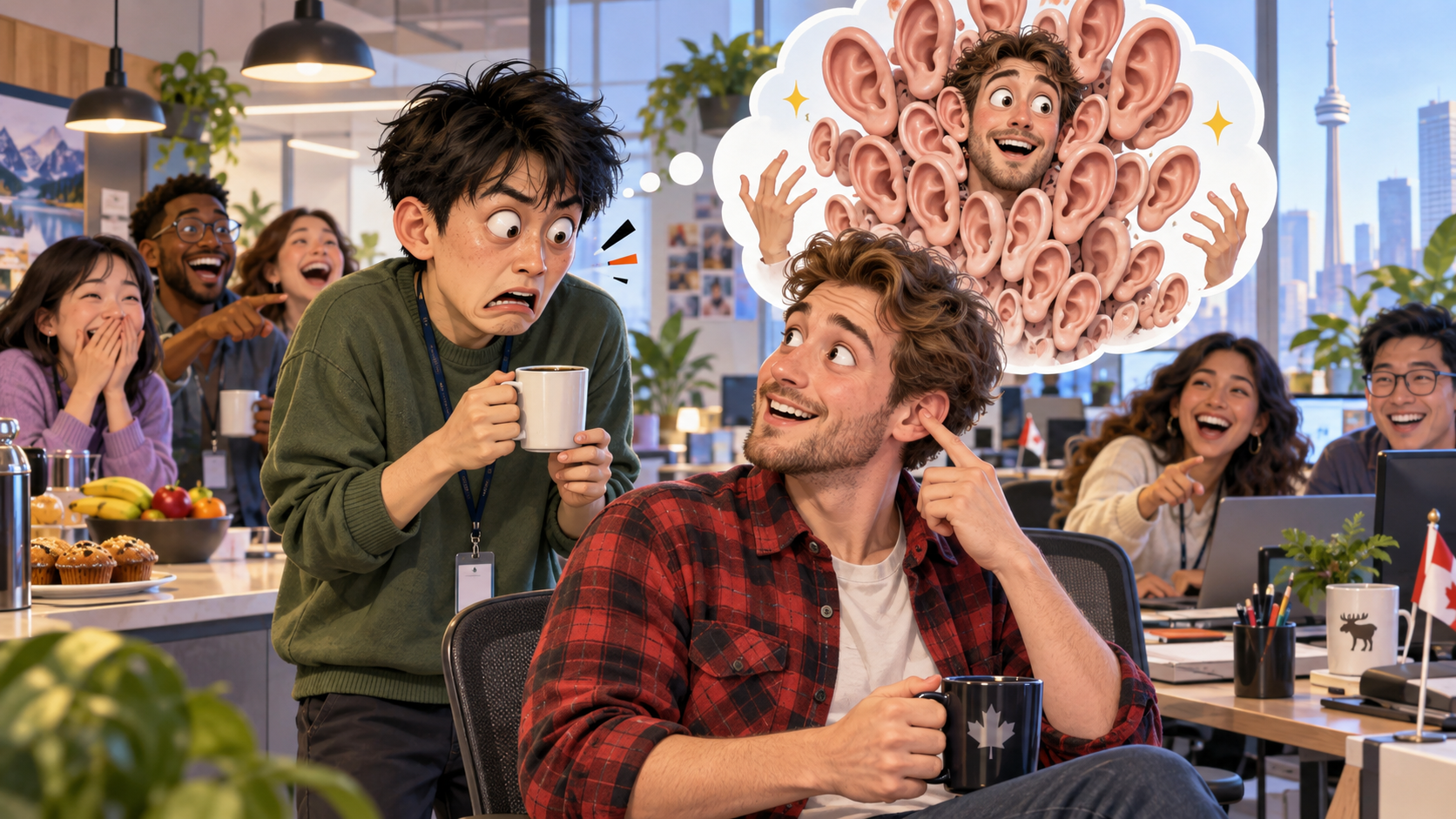 美剧学英语:all ears - 加拿大办公室同事说“I’m all ears”,我盯着他的耳朵看了半天……