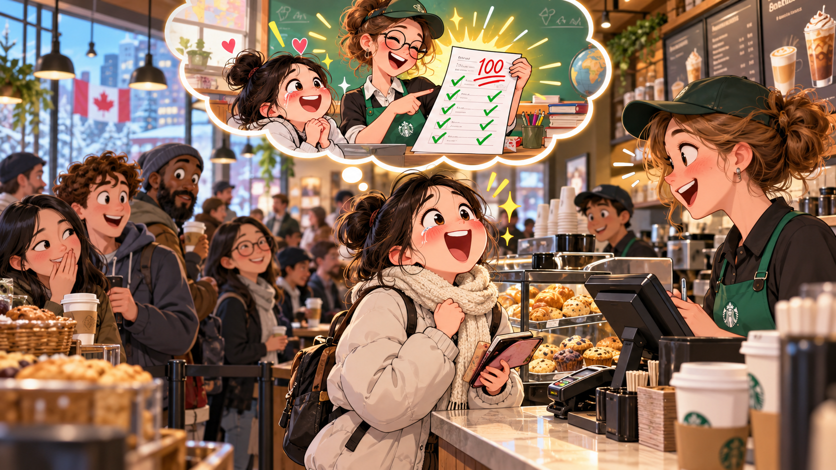美剧说英语:all right - 加拿大咖啡店里,店员说“All right”,我还以为她在夸我全答对了