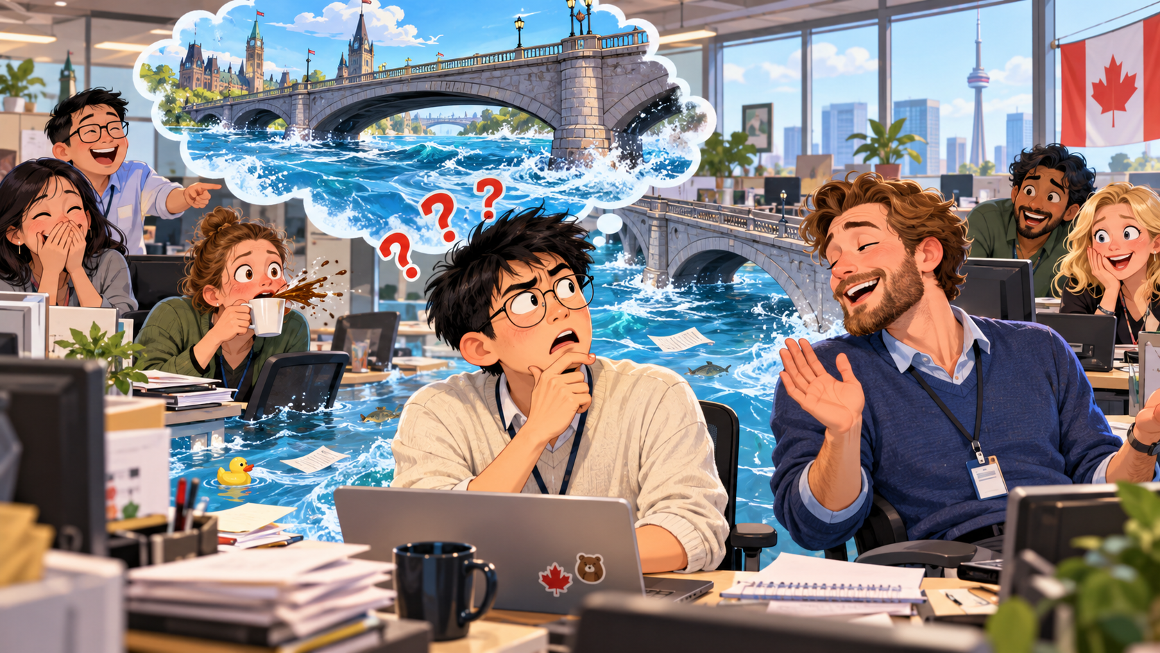 美剧说英语：all water under the bridge - 加拿大办公室同事说“all water under the bridge”，我真的开始找桥了……