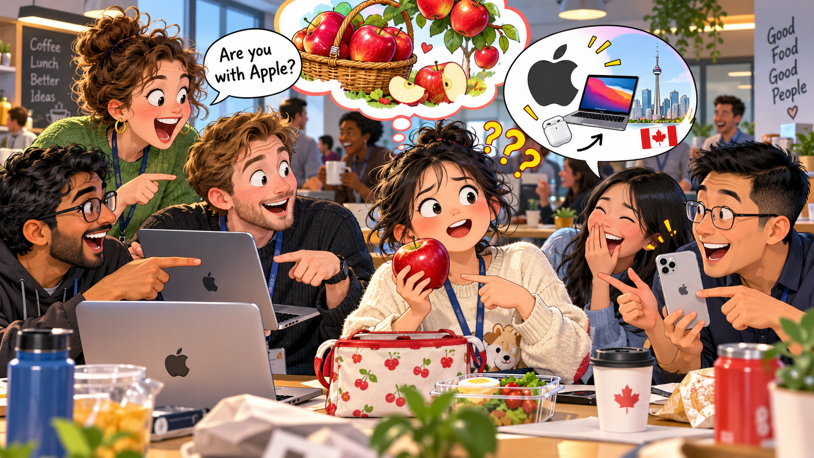 美剧学英语:apple - 加拿大办公室里,同事说“Apple”,我还以为他在聊水果
