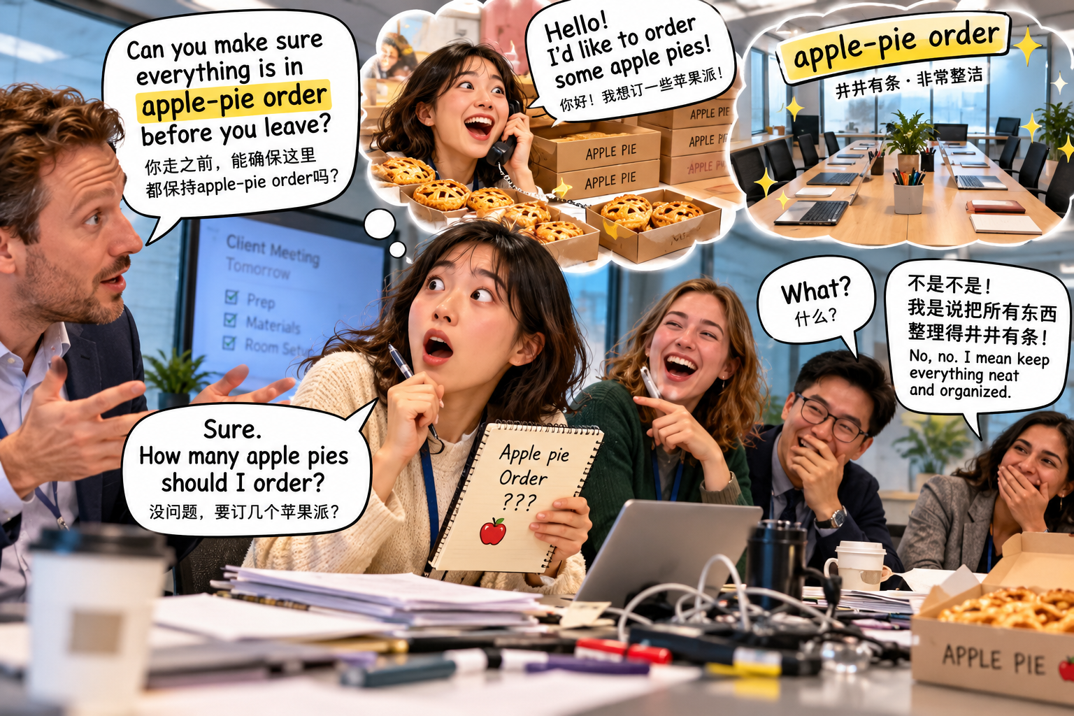 美剧说英语：apple pie order - 加拿大同事让我把办公室整理成“apple pie order”，我差点真去买苹果派