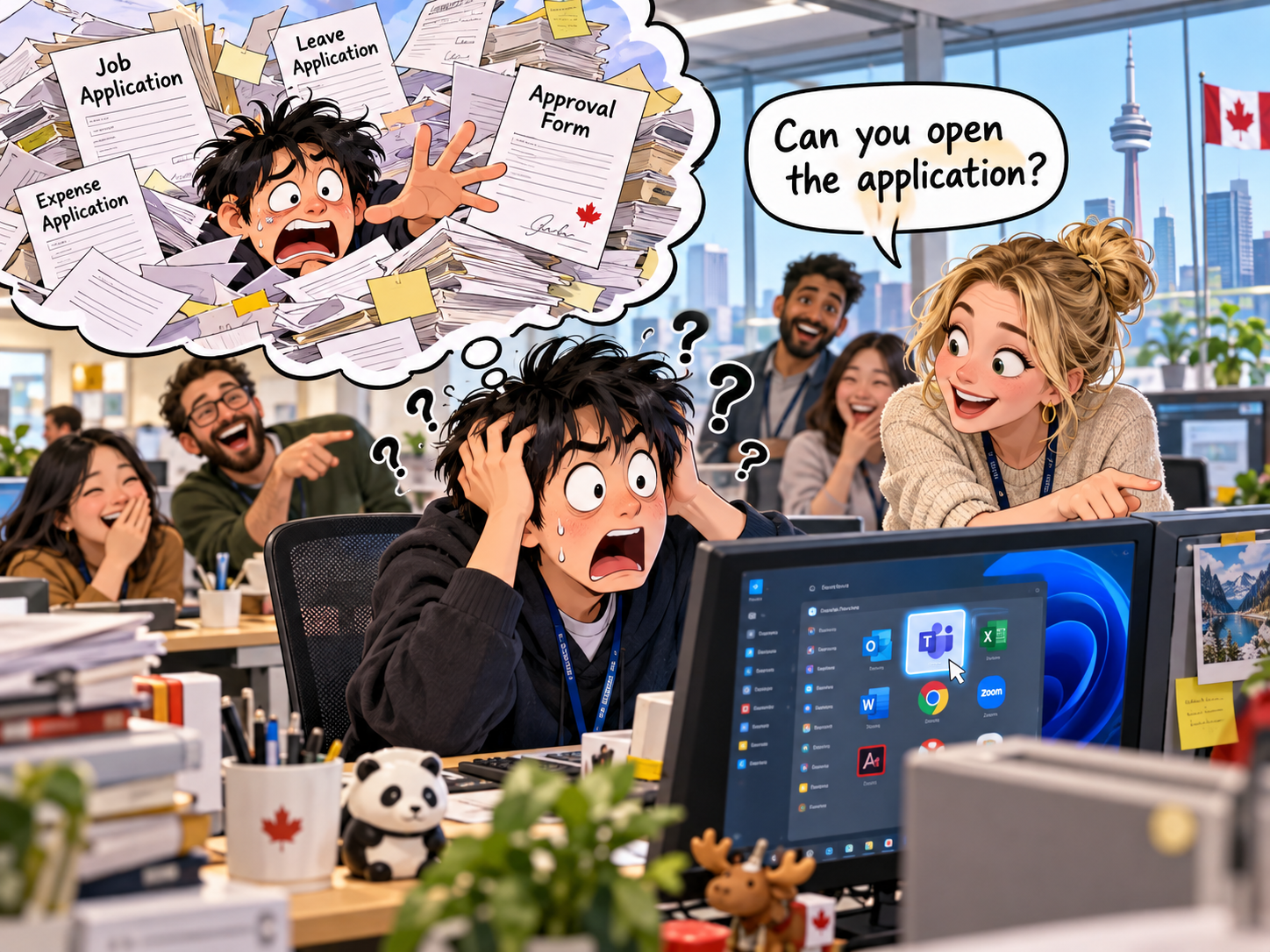 美剧说英语：application - 加拿大办公室同事让我打开application，我差点问：申请表在哪里？