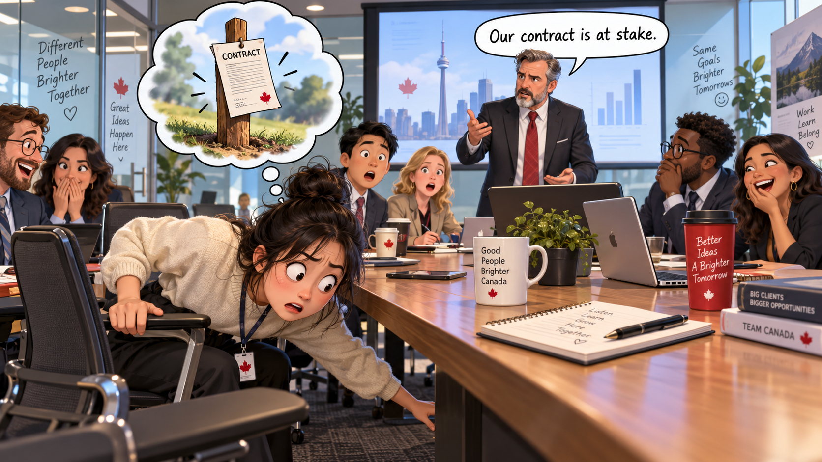 美剧学英语：at stake - 加拿大办公室老板说“our contract is at stake”，我低头找了半天那根桩……