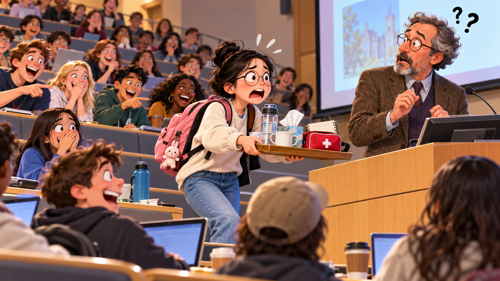 美剧学英语：attend a lecture - 加拿大大学说要attend a lecture，我还以为教授缺人照顾演讲……