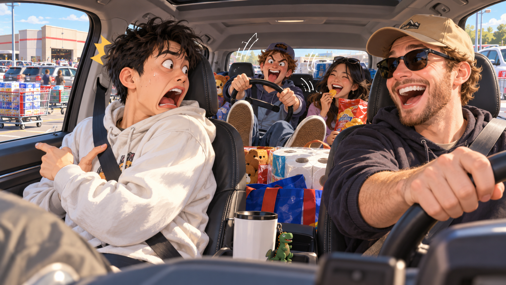 美剧学英语:backseat driver - 加拿大自驾去Costco,同事说我是“backseat driver”,我马上看了一眼后排……