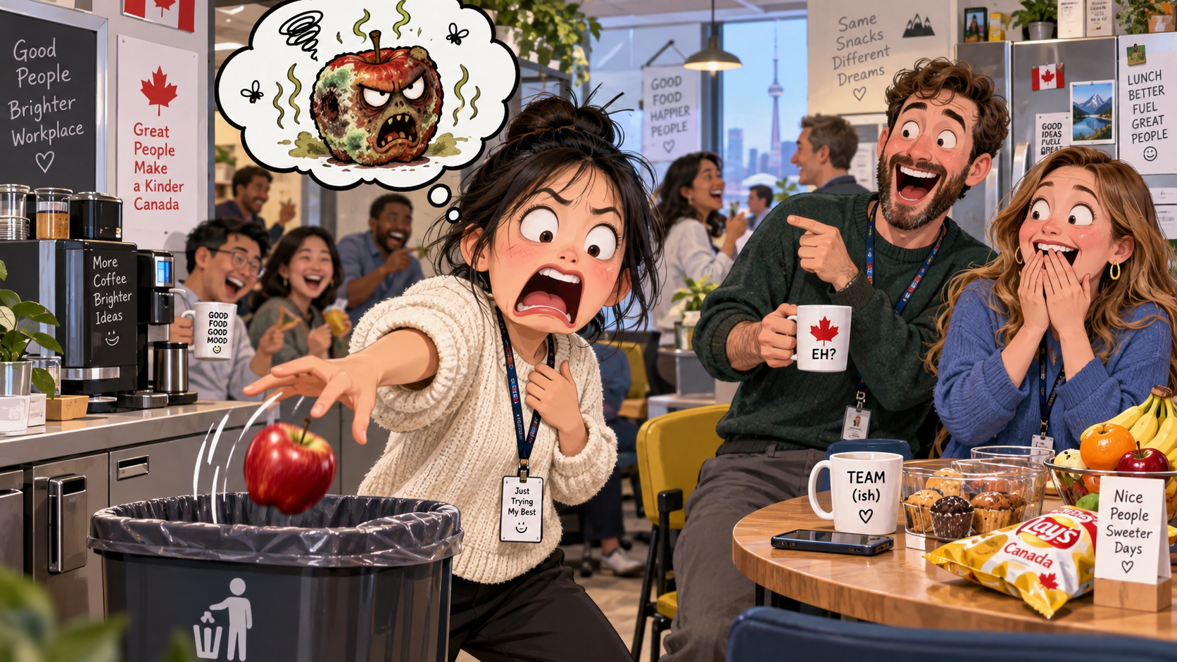 美剧学英语：bad apple - 加拿大办公室茶水间里，同事说“bad apple”，我默默把苹果扔了……