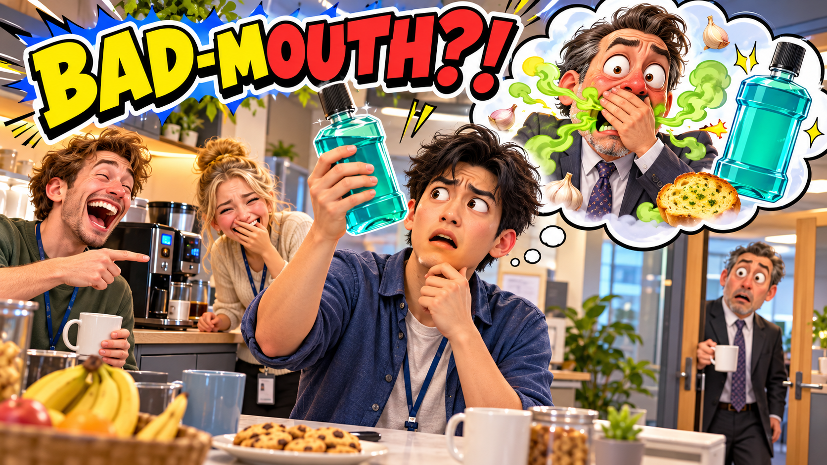 美剧说英语:bad mouth - 加拿大办公室同事说我“bad-mouth”老板,我差点掏出漱口水……