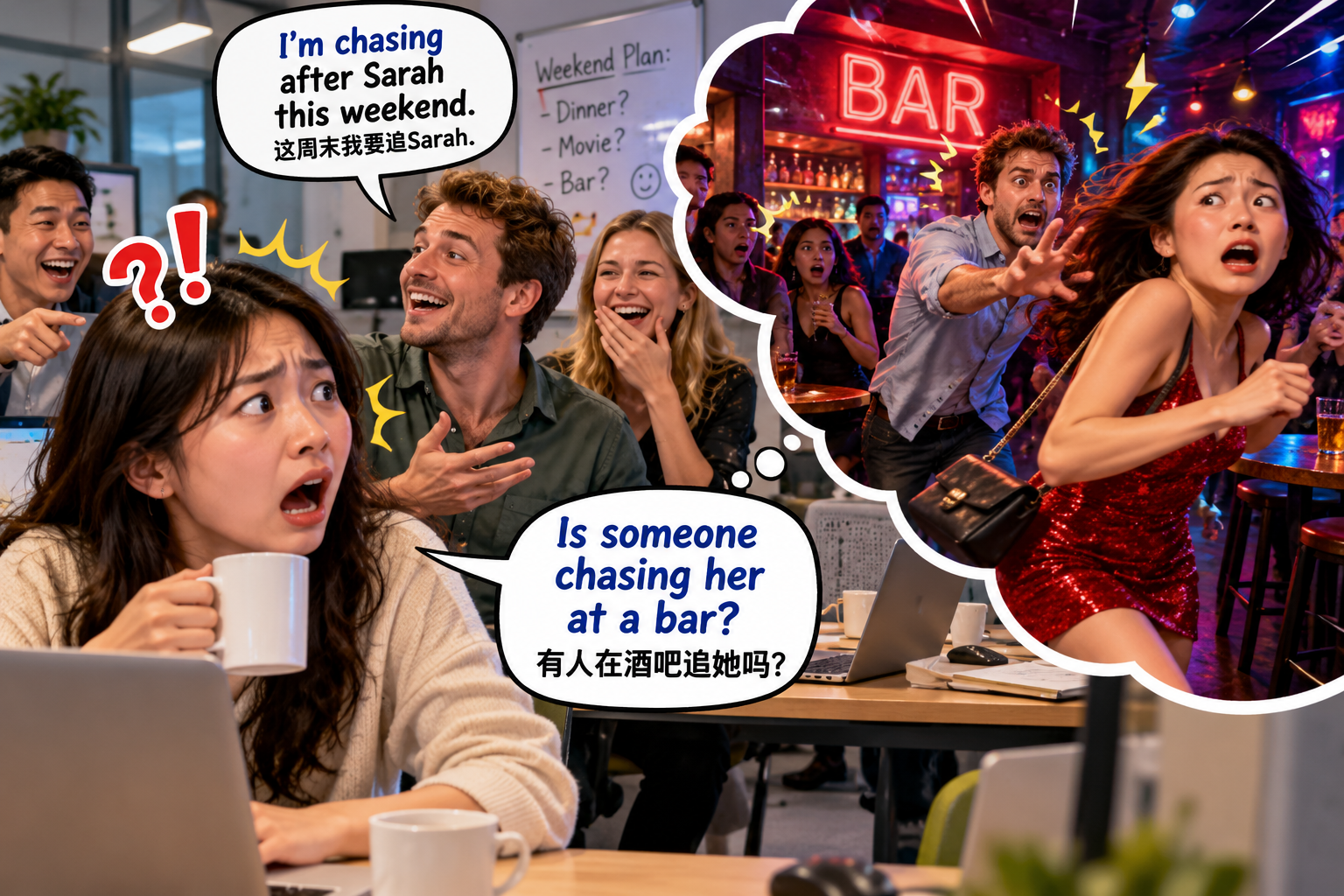 美剧说英语:bar chase - 加拿大同事说周末要“bar chase”,我差点报警:酒吧里有人被追?