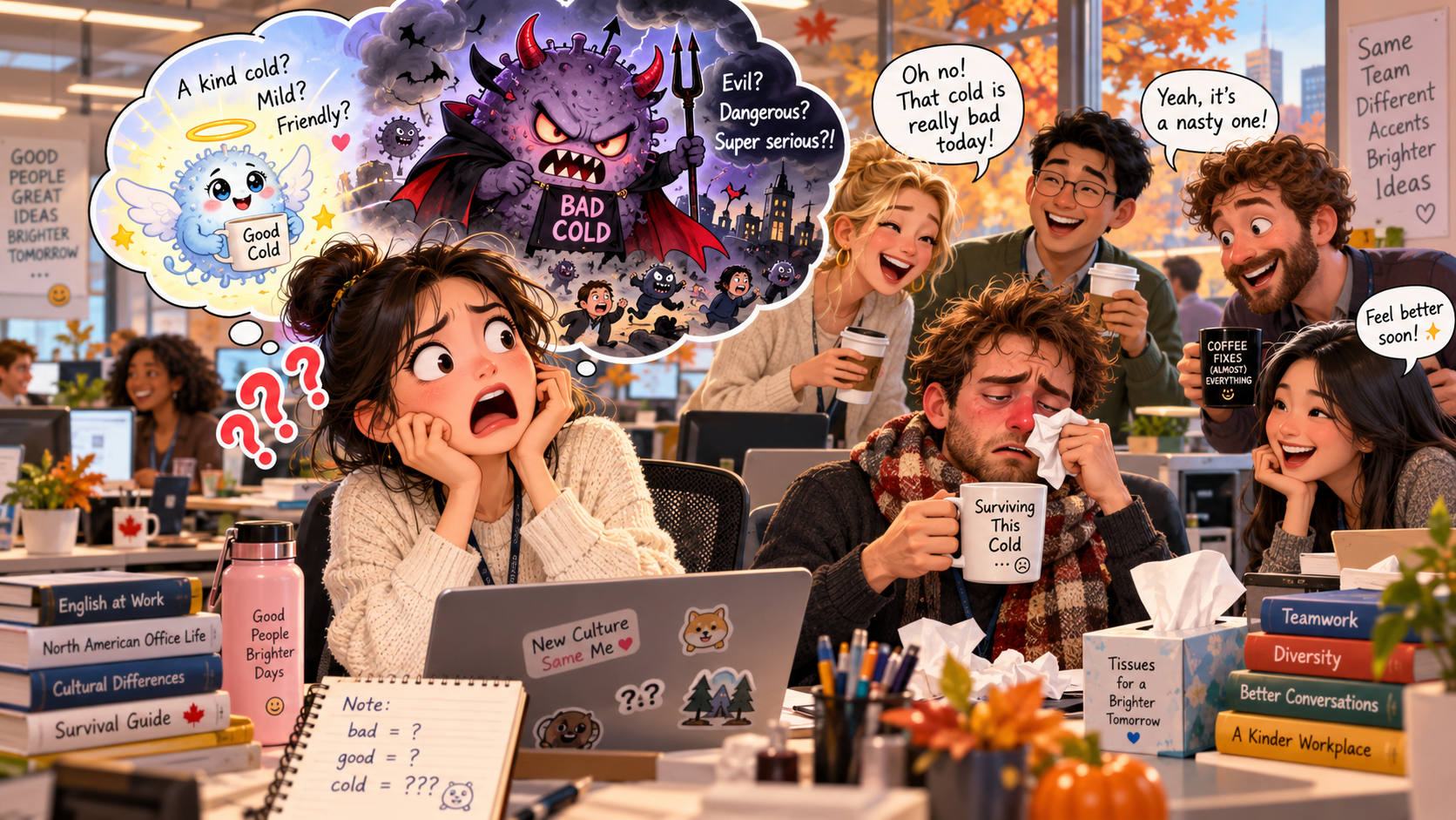 美剧学英语:be bad - 加拿大办公室同事说“my cold is bad”,我还以为他在骂自己的感冒