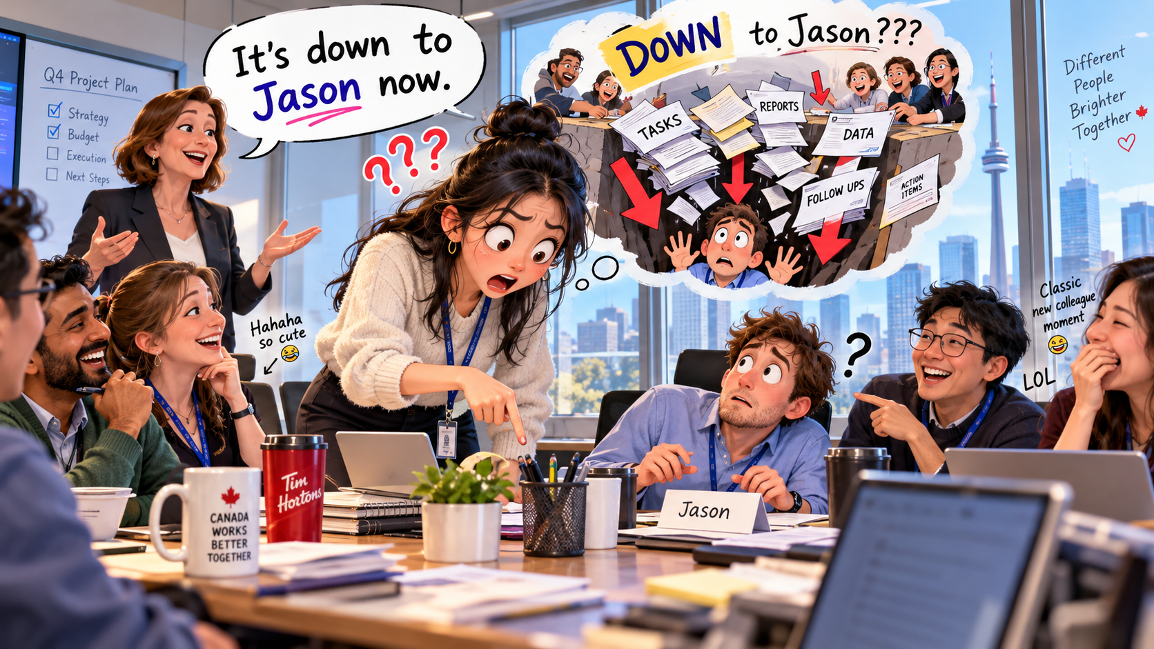 美剧学英语：be down to - 加拿大办公室同事说“be down to me”，我低头看了半天：到底要往哪儿下？