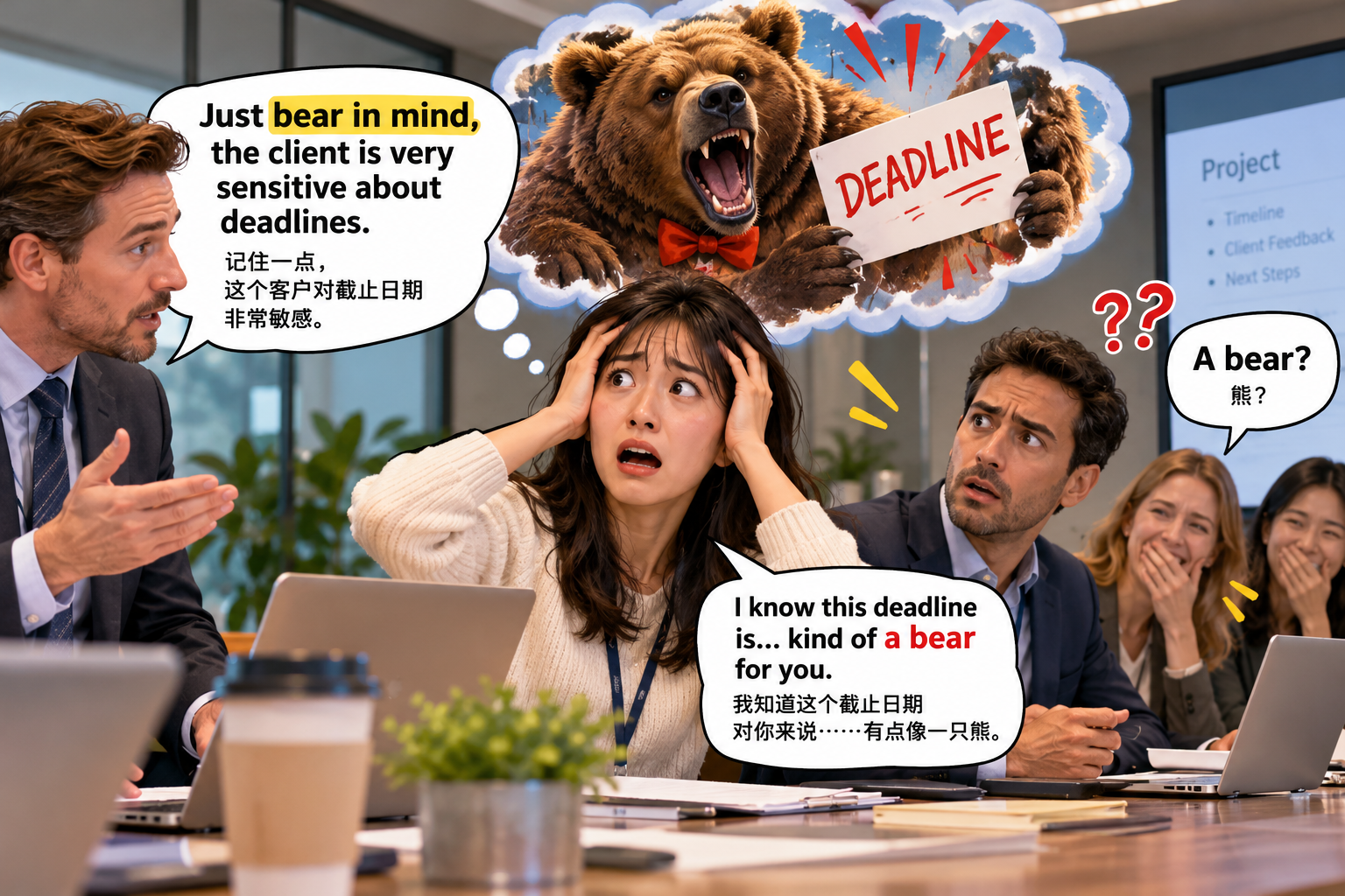 美剧说英语:bear in mind - 加拿大同事让我“bear in mind”,我脑子里真的出现了一只熊……