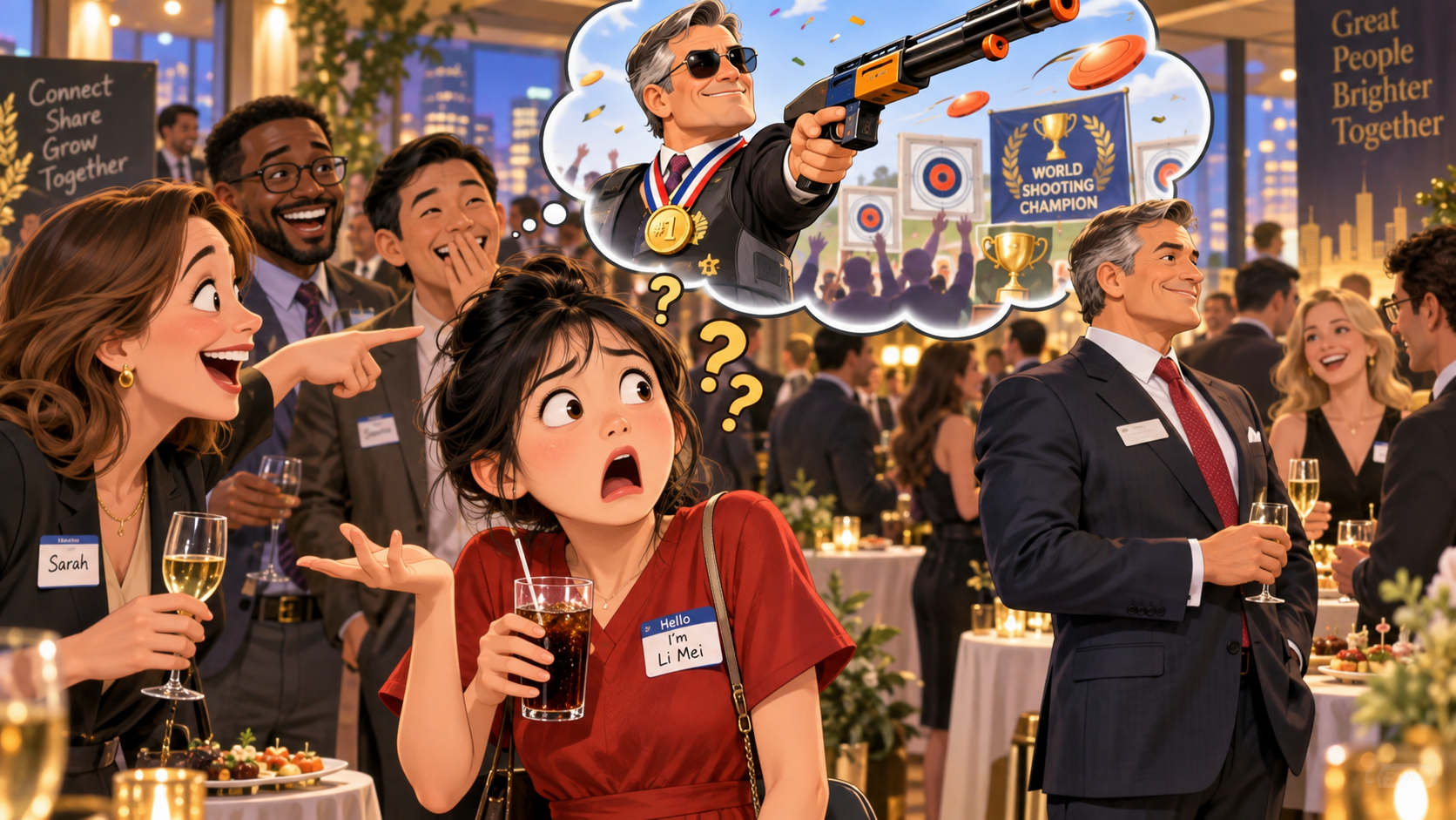 美剧学英语:big shot - 加拿大公司酒会上同事说“He’s a big shot”,我下意识问:他射中了什么?
