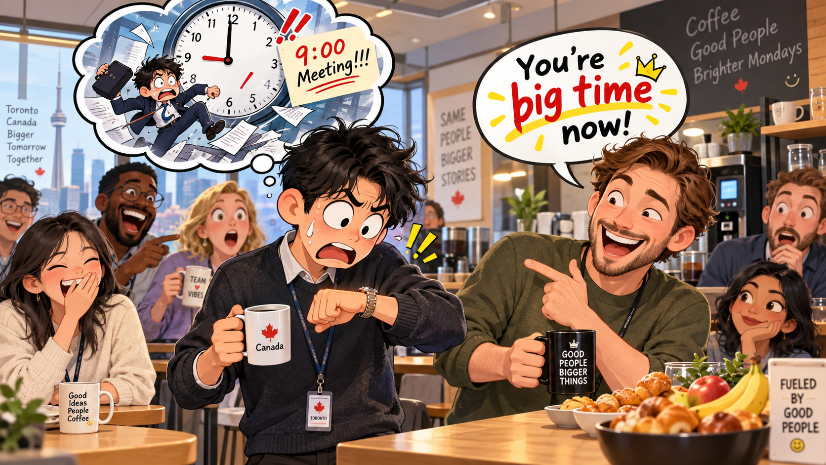 美剧学英语:big time - 加拿大办公室同事说我“big time”,我还以为他在催我看时间