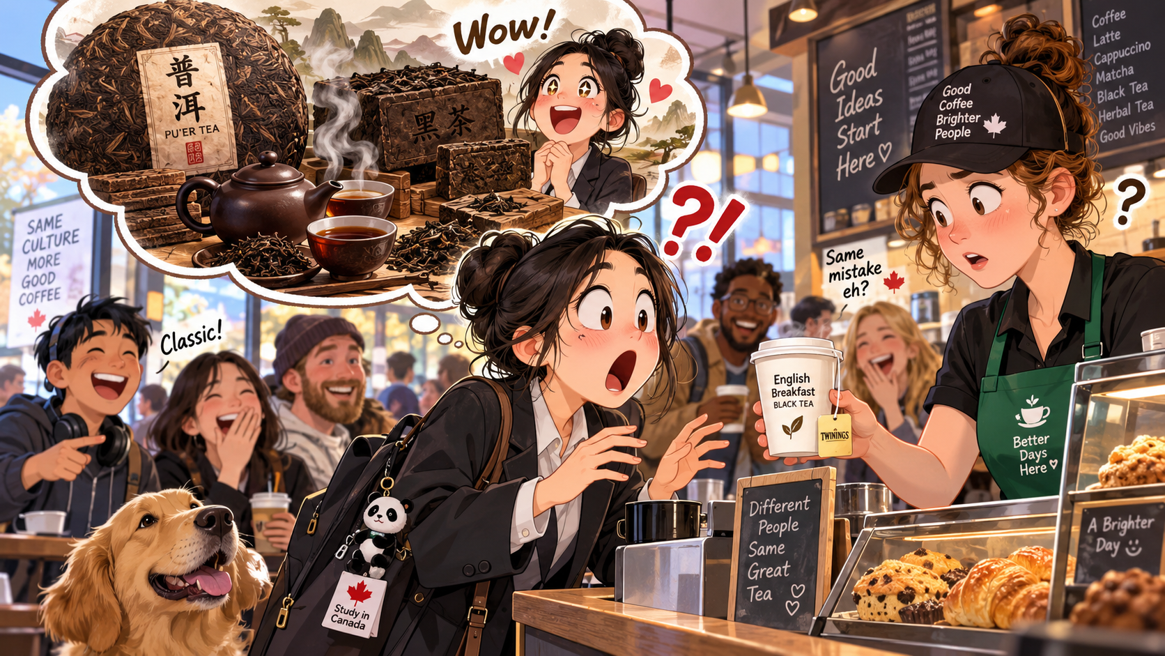 美剧学英语：black tea - 加拿大咖啡店点“black tea”，我以为会端上一杯黑茶……
