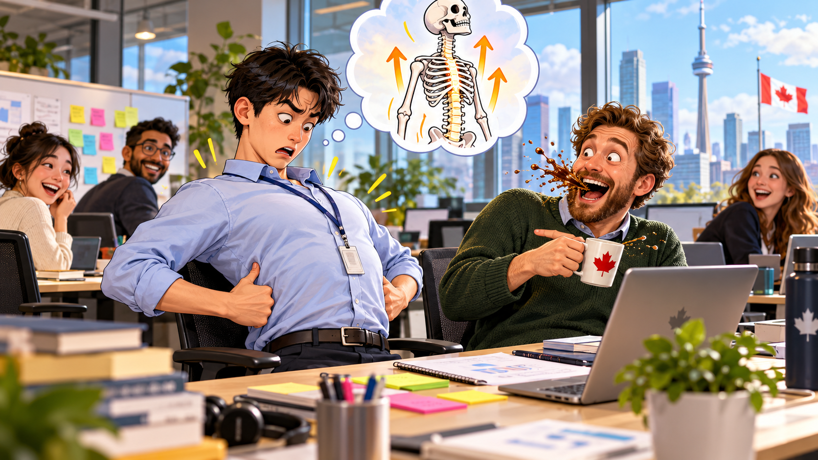 美剧说英语:bone up - 加拿大办公室同事让我“bone up”,我低头看了看自己的骨头……