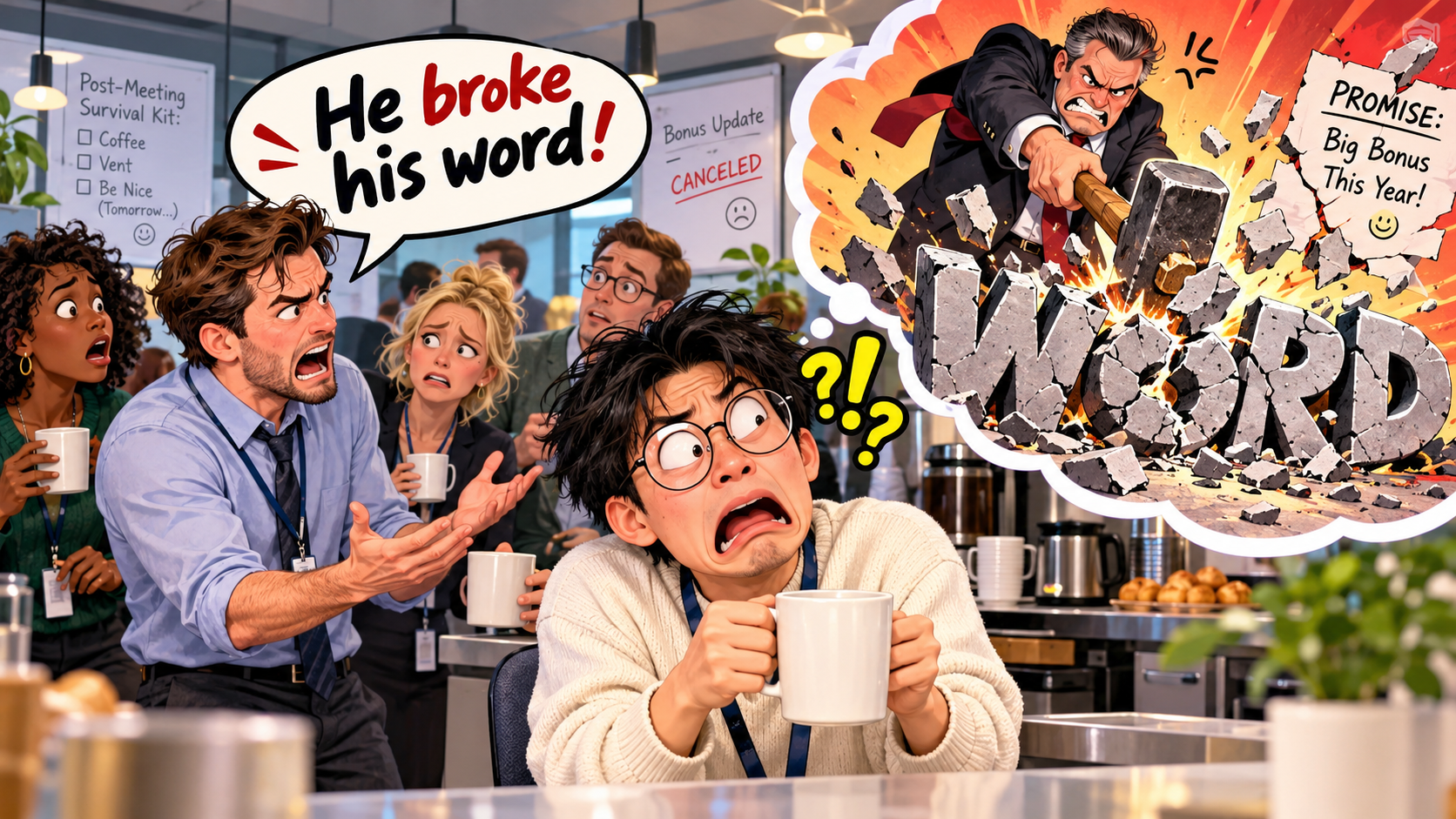 美剧说英语:break word - 加拿大同事说老板“break his word”,我以为他把合同里的单词弄坏了……