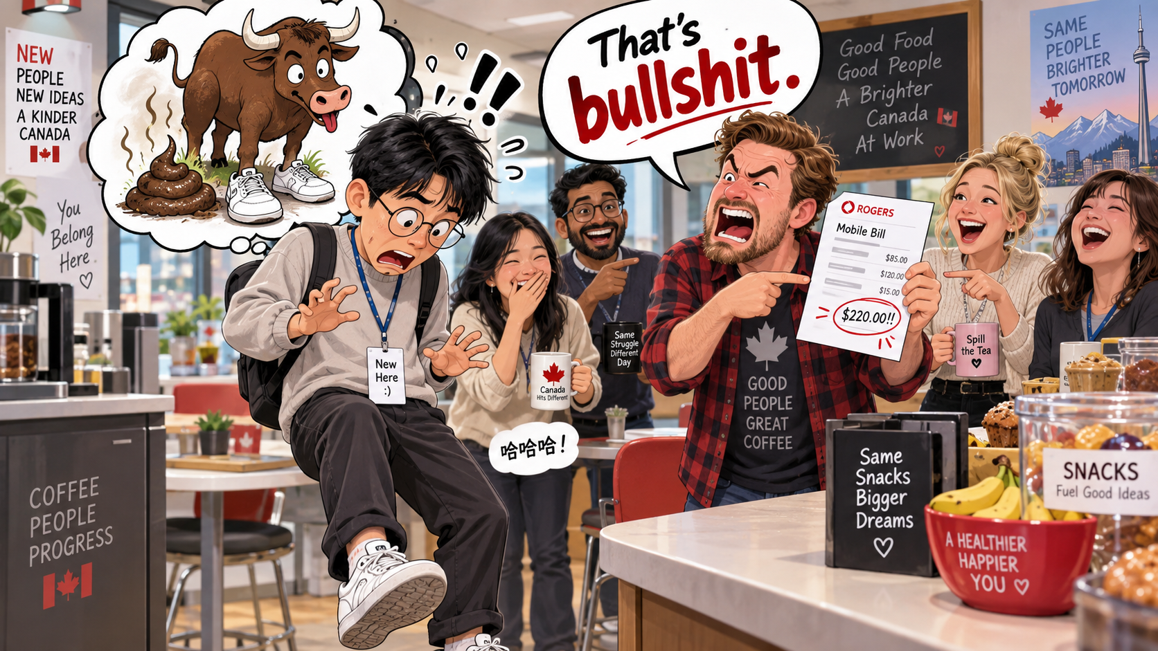 美剧学英语：bullshit - 加拿大办公室同事突然说“bullshit”，我低头看了看自己的鞋……