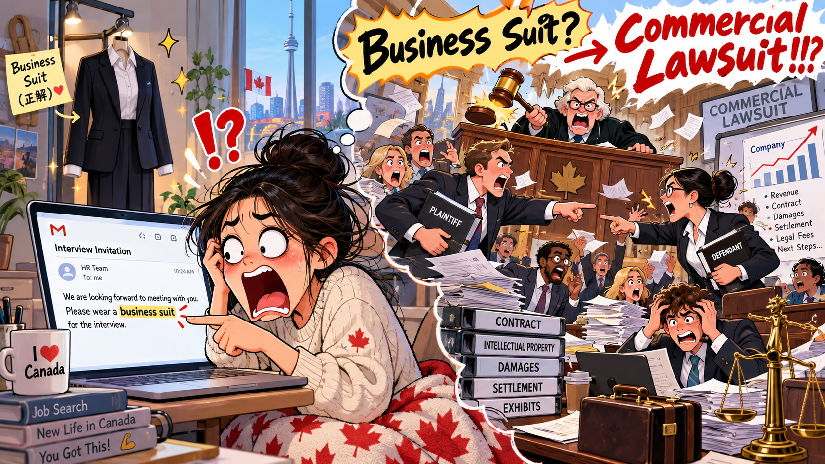 美剧学英语:business suit - 加拿大面试官让我穿“business suit”,我差点以为公司要打官司