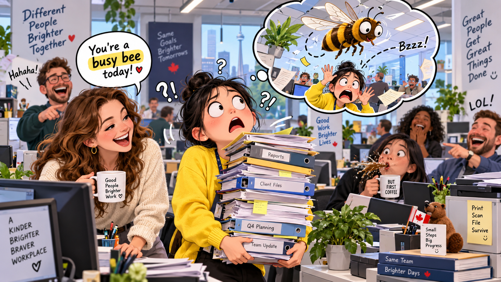 美剧学英语：busybee - 加拿大办公室同事叫我“busy bee”，我差点问她：蜜蜂在哪？