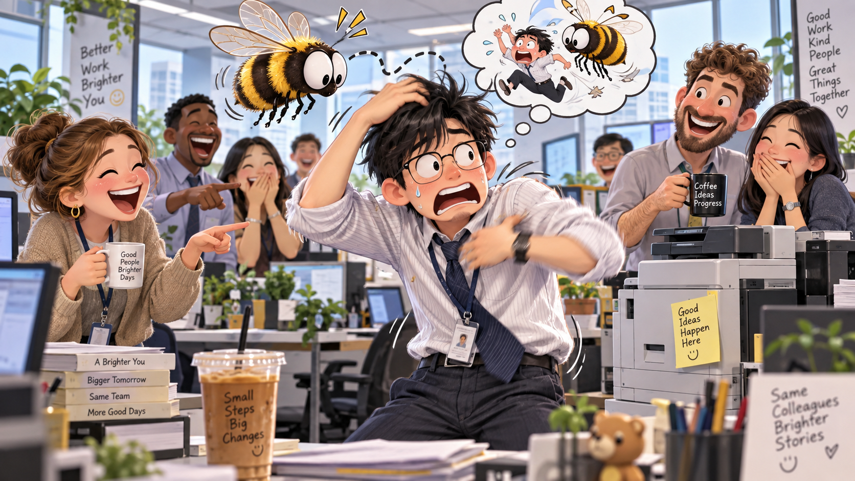 美剧学英语:busybee - 加拿大办公室里同事叫我“busy bee”,我当场开始找蜜蜂……