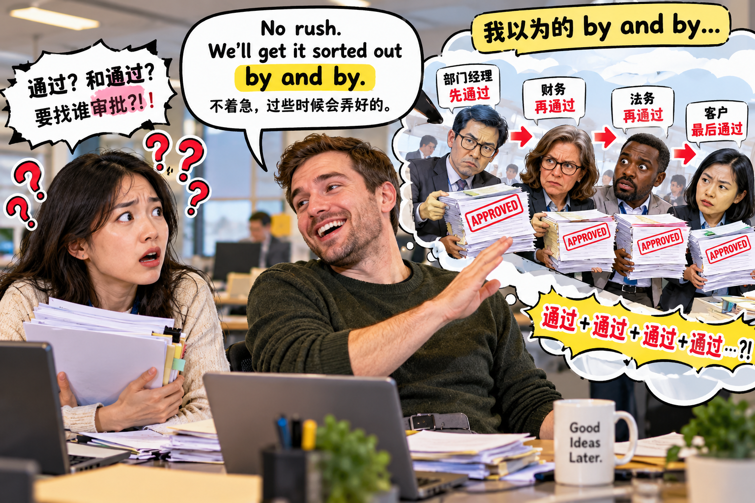 美剧学英语：by and by - 加拿大同事说“by and by”，我愣了半天：到底要“通过”几次？