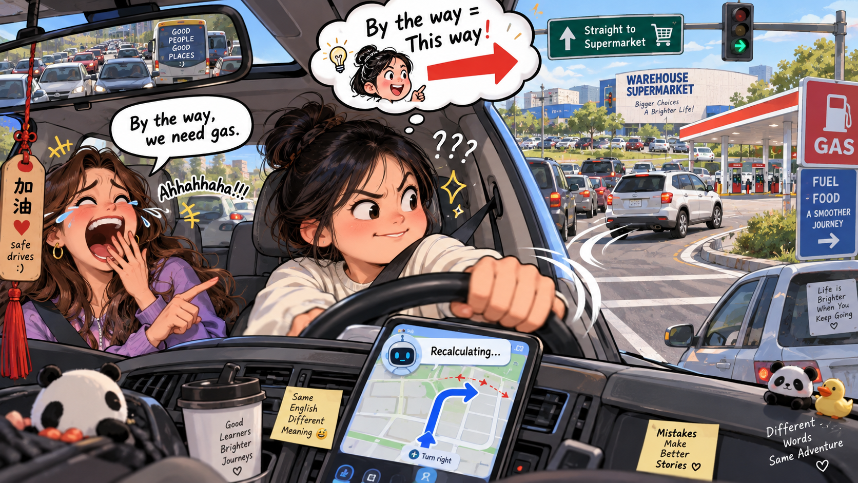 美剧学英语：by the way - 加拿大开车时朋友说“by the way”，我直接拐进了旁边那条路……