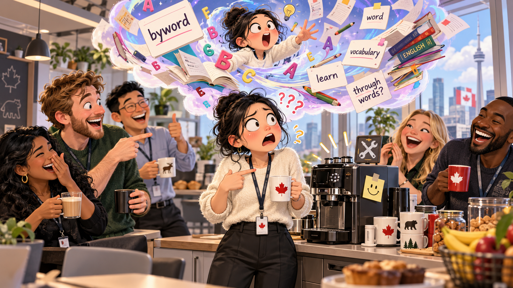 美剧说英语：byword - 加拿大办公室里，同事说我快成“byword”了，我还以为要背单词……