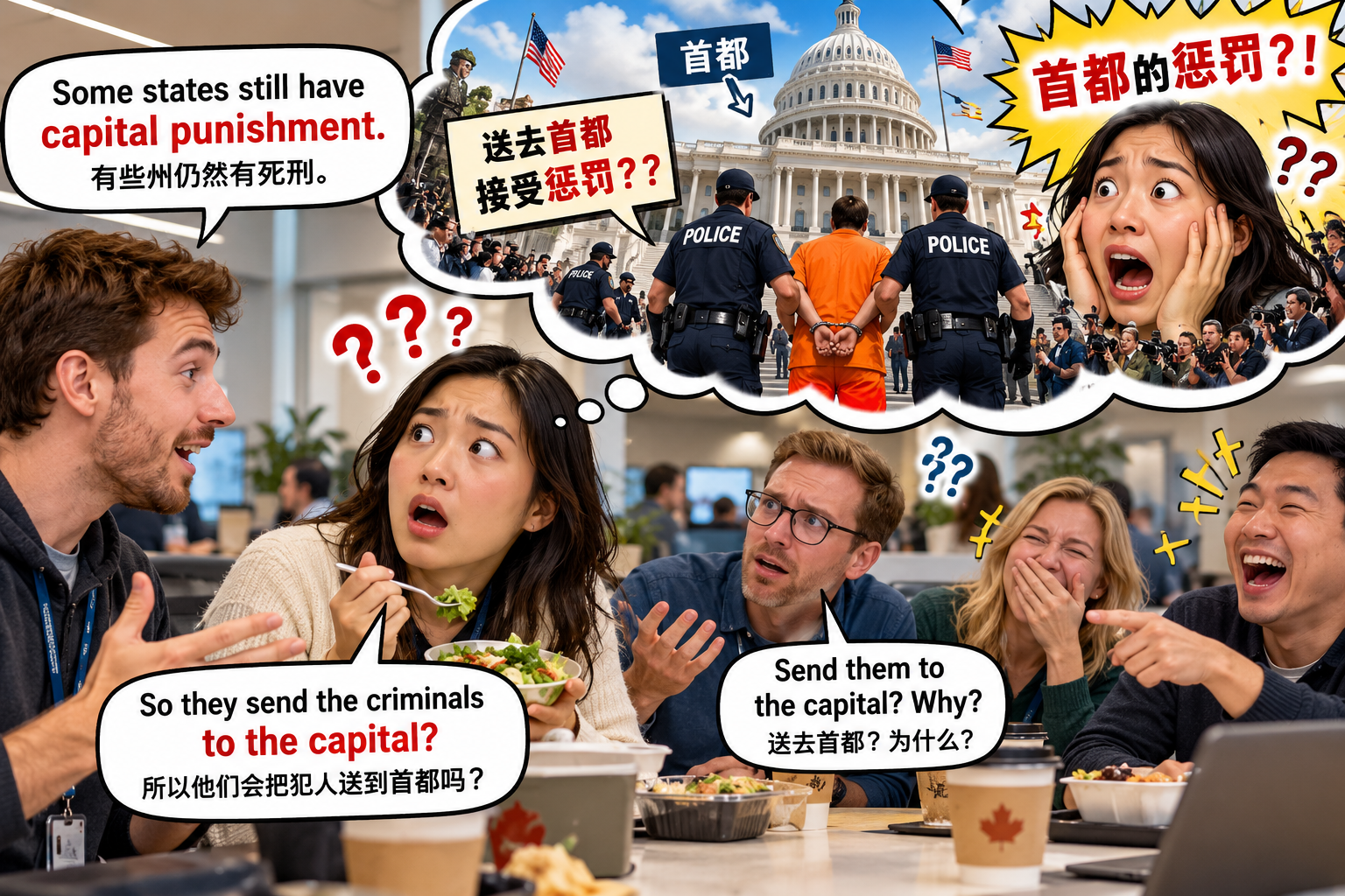 美剧说英语:capital punishment - 加拿大办公室聊新闻,同事说“capital punishment”,我还以为首都要处罚人……