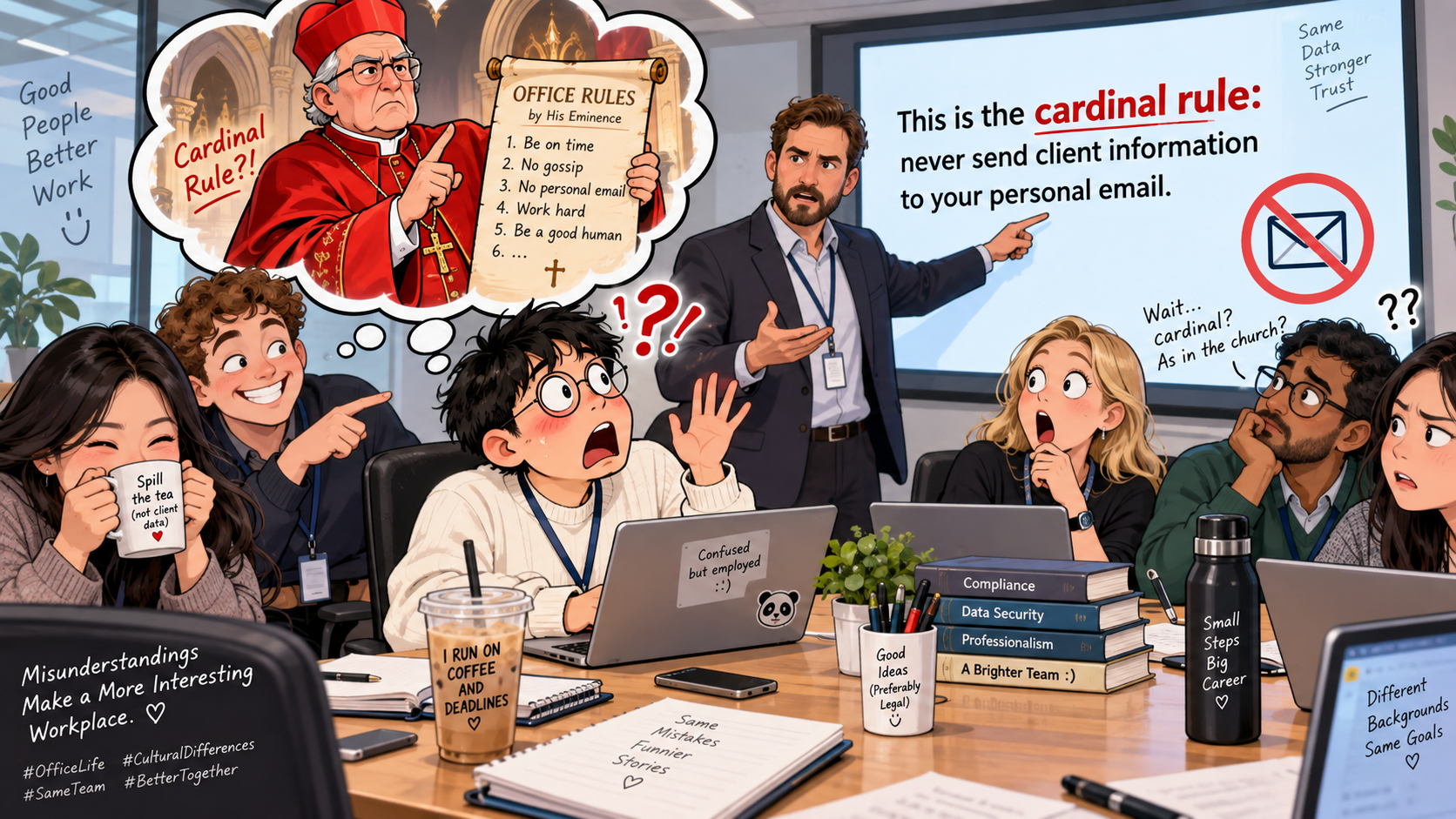 美剧学英语:cardinal - 加拿大办公室开会,老板说“cardinal rule”,我以为红衣主教也管我们公司……