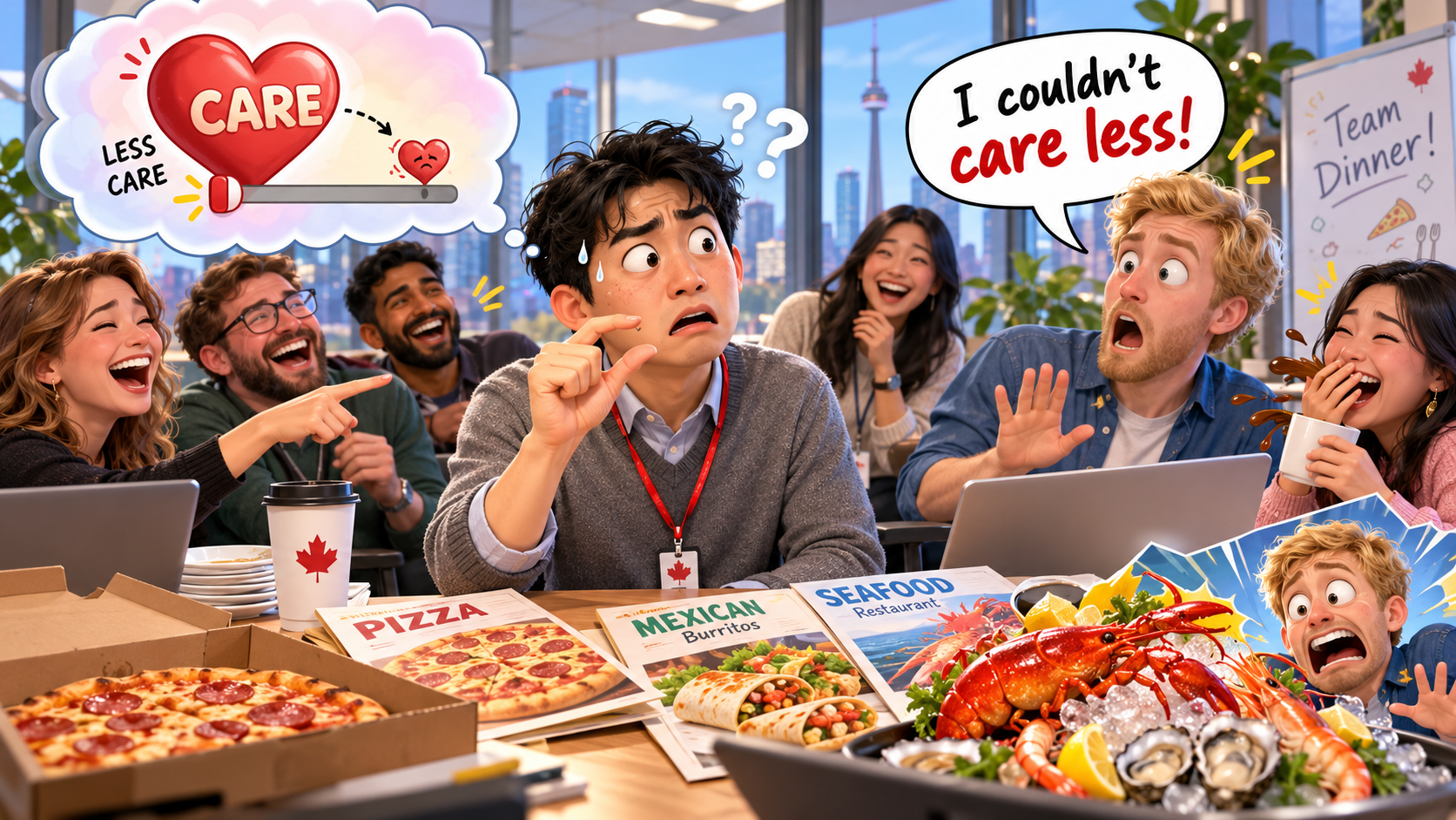 美剧说英语:care less - 加拿大办公室同事说“couldn't care less”,我以为他让我少关心一点……
