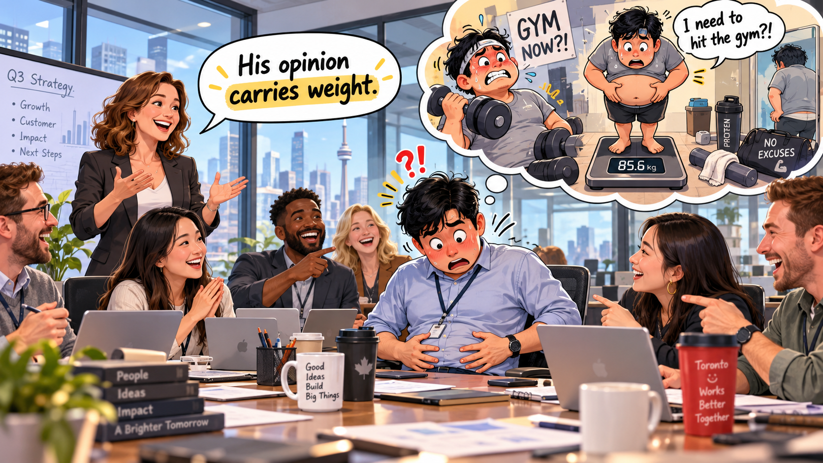 美剧说英语:carry weight - 加拿大办公室开会,同事说我的意见“carry weight”,我默默看了一眼体重……