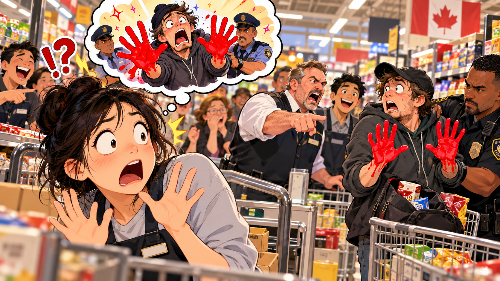 美剧说英语:catch someone red handed - 加拿大超市同事说“caught him red-handed”,我第一反应竟然去看他的手……