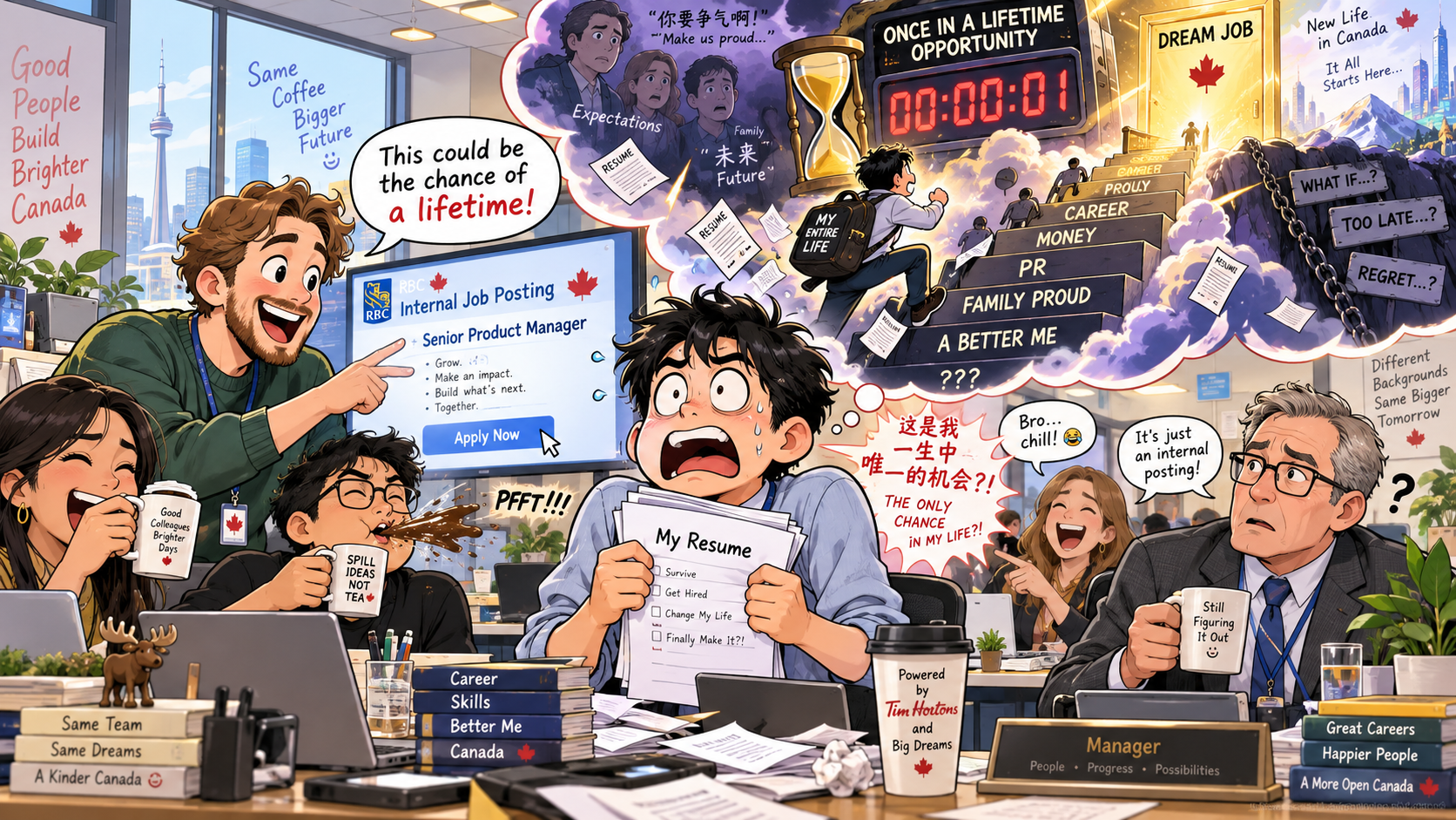 美剧学英语:chance of a lifetime - 加拿大办公室同事说这是“chance of a lifetime”,我以为不申请这辈子就完了……