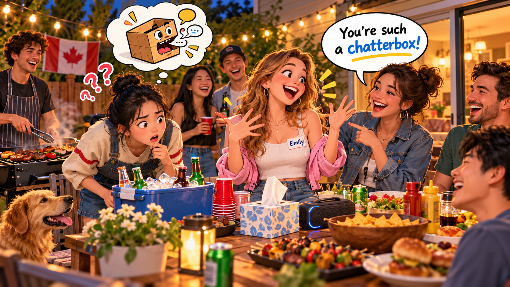 美剧说英语:chatterbox - 加拿大朋友说我是“chatterbox”,我还低头找了半天那个盒子