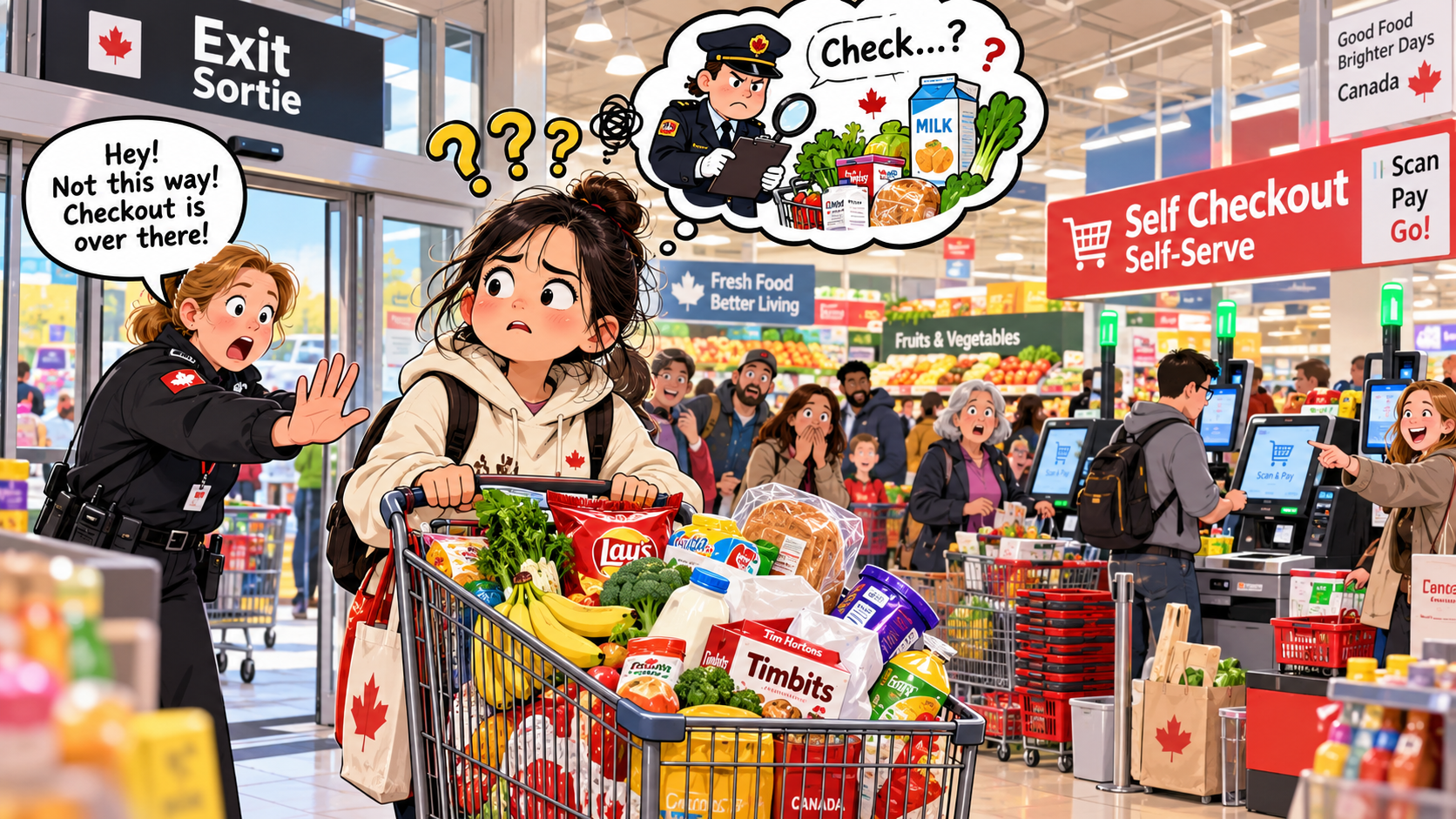 美剧说英语：checkout - 加拿大超市店员让我去“checkout”，我还以为要出去接受检查……