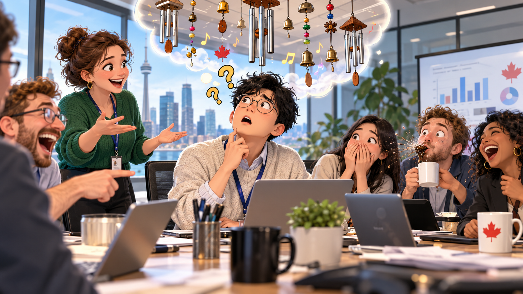 美剧说英语：chime in - 加拿大公司开会，同事让我“chime in”，我竟然开始找风铃……
