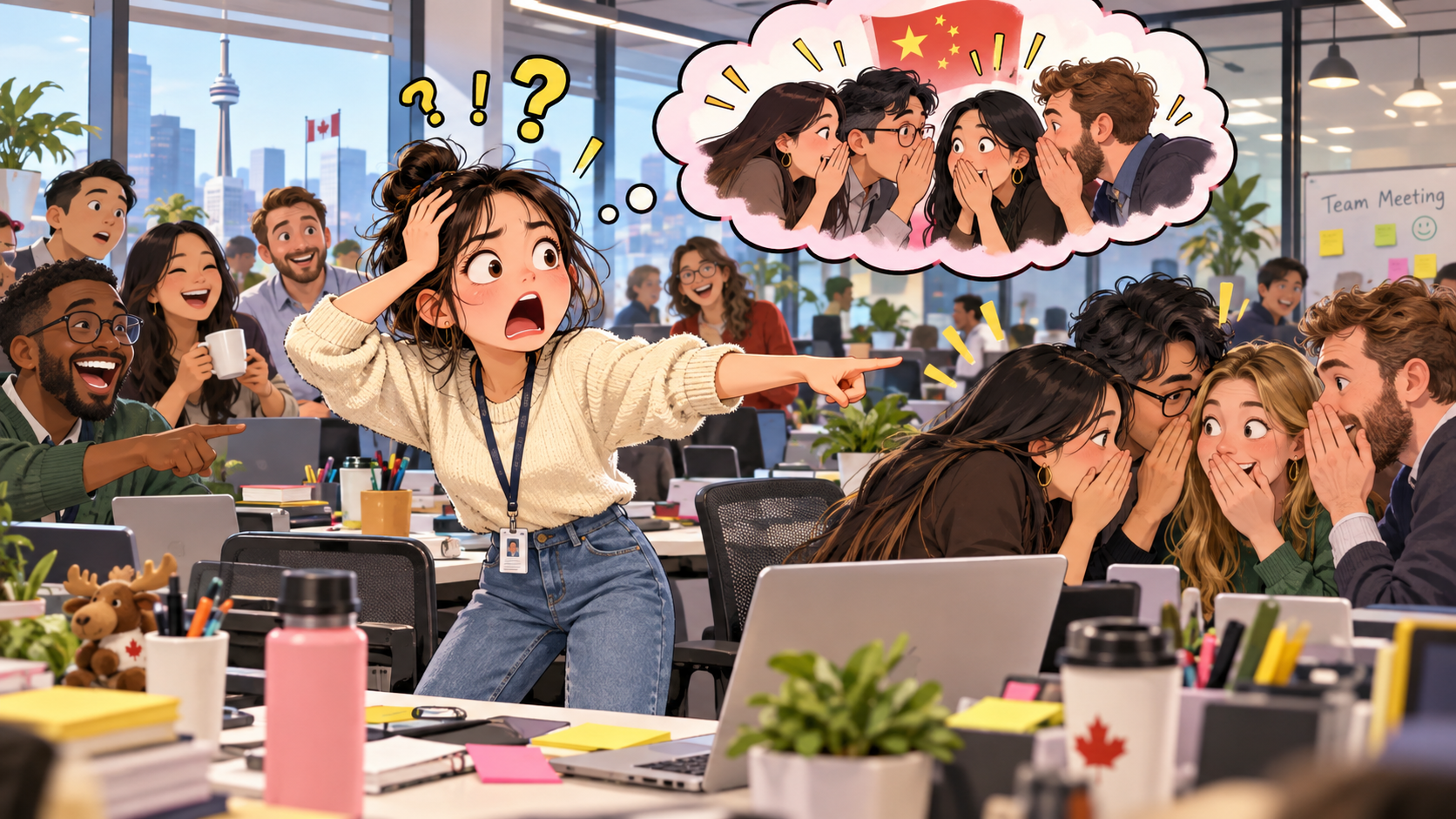 美剧学英语:Chinese whisper - 加拿大办公室里,同事说“Chinese whisper”,我还以为有人在偷偷说中文……