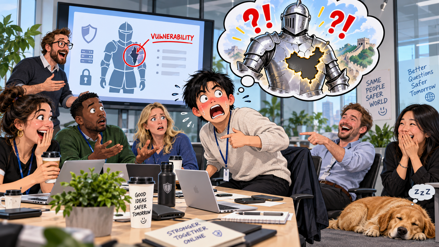 美剧学英语：chink in one's armor - 加拿大办公室开安全会议，同事说“chink in your armor”，我差点以为他在骂我……
