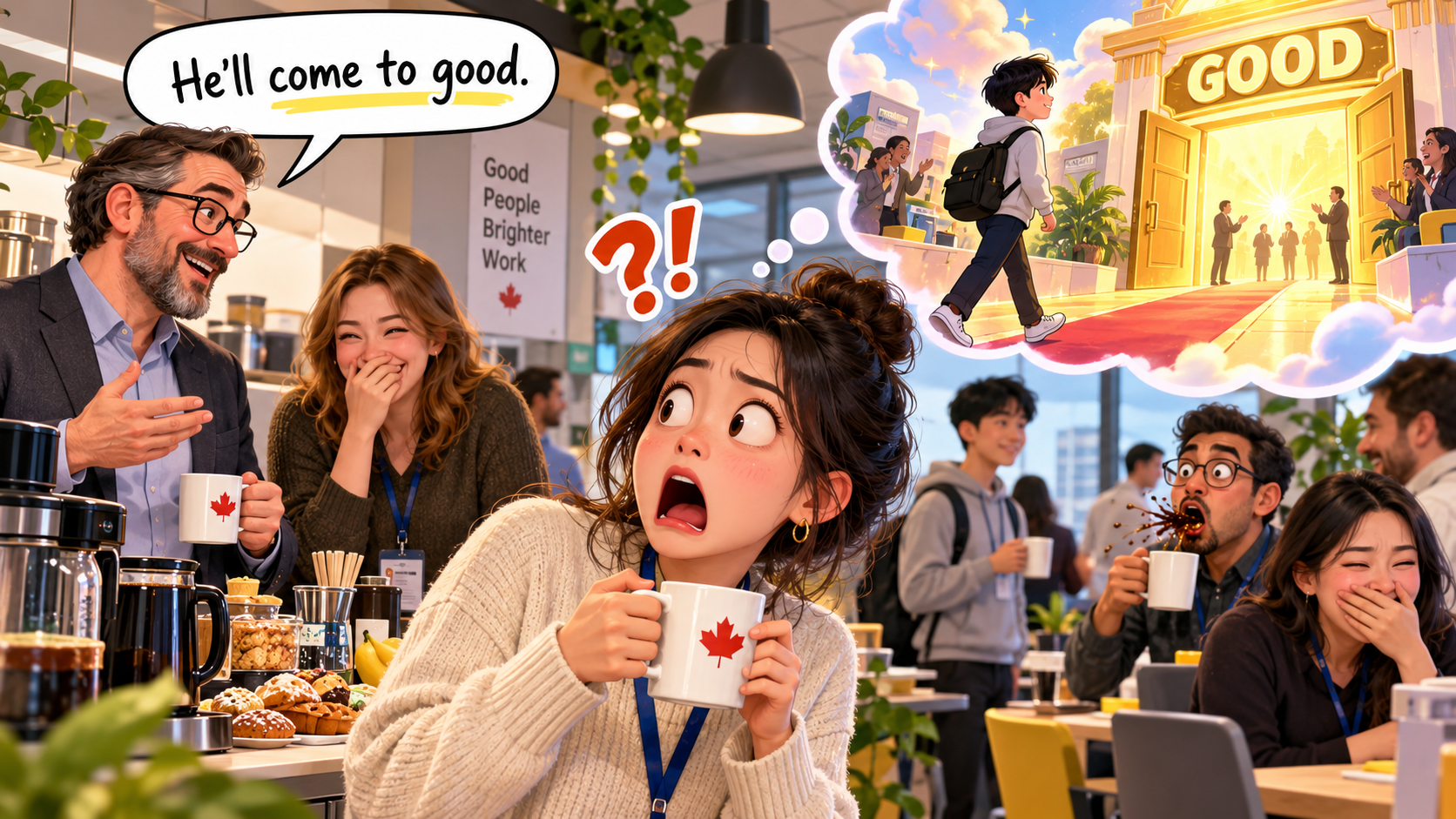 美剧说英语:come to good - 加拿大办公室茶水间里,同事说这新人会“come to good”,我还以为他要去哪儿……