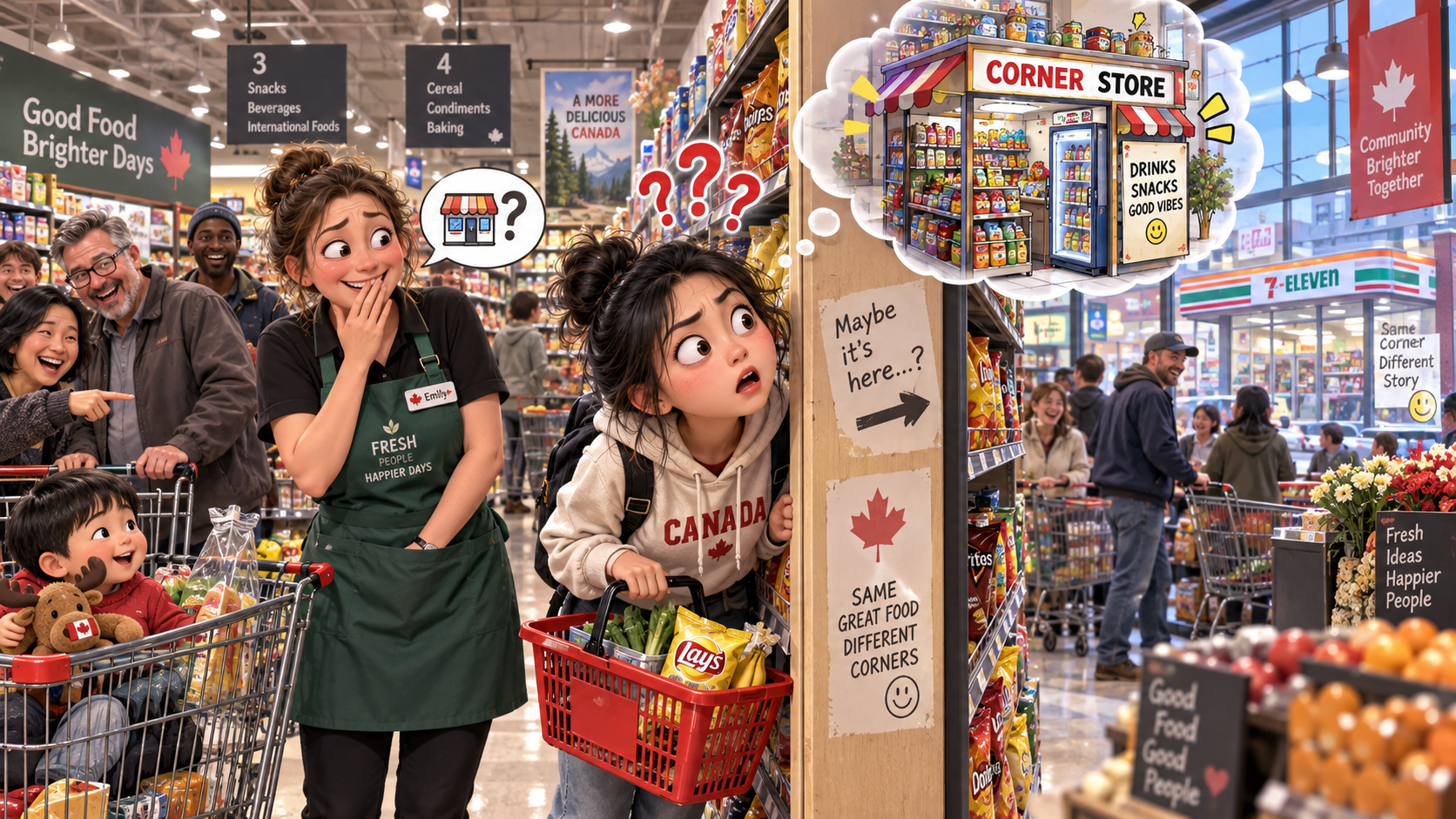 美剧学英语:corner store - 加拿大朋友让我去corner store,我在超市角落找了半天……
