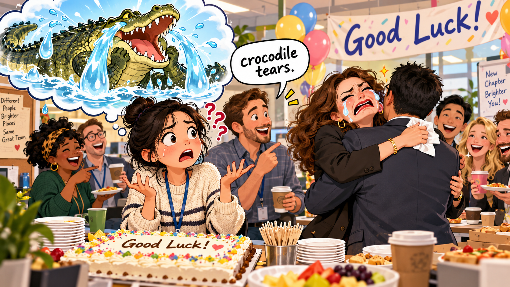 美剧学英语:crocodiles tears - 加拿大办公室里,同事说她在流“鳄鱼眼泪”,我差点问鳄鱼在哪