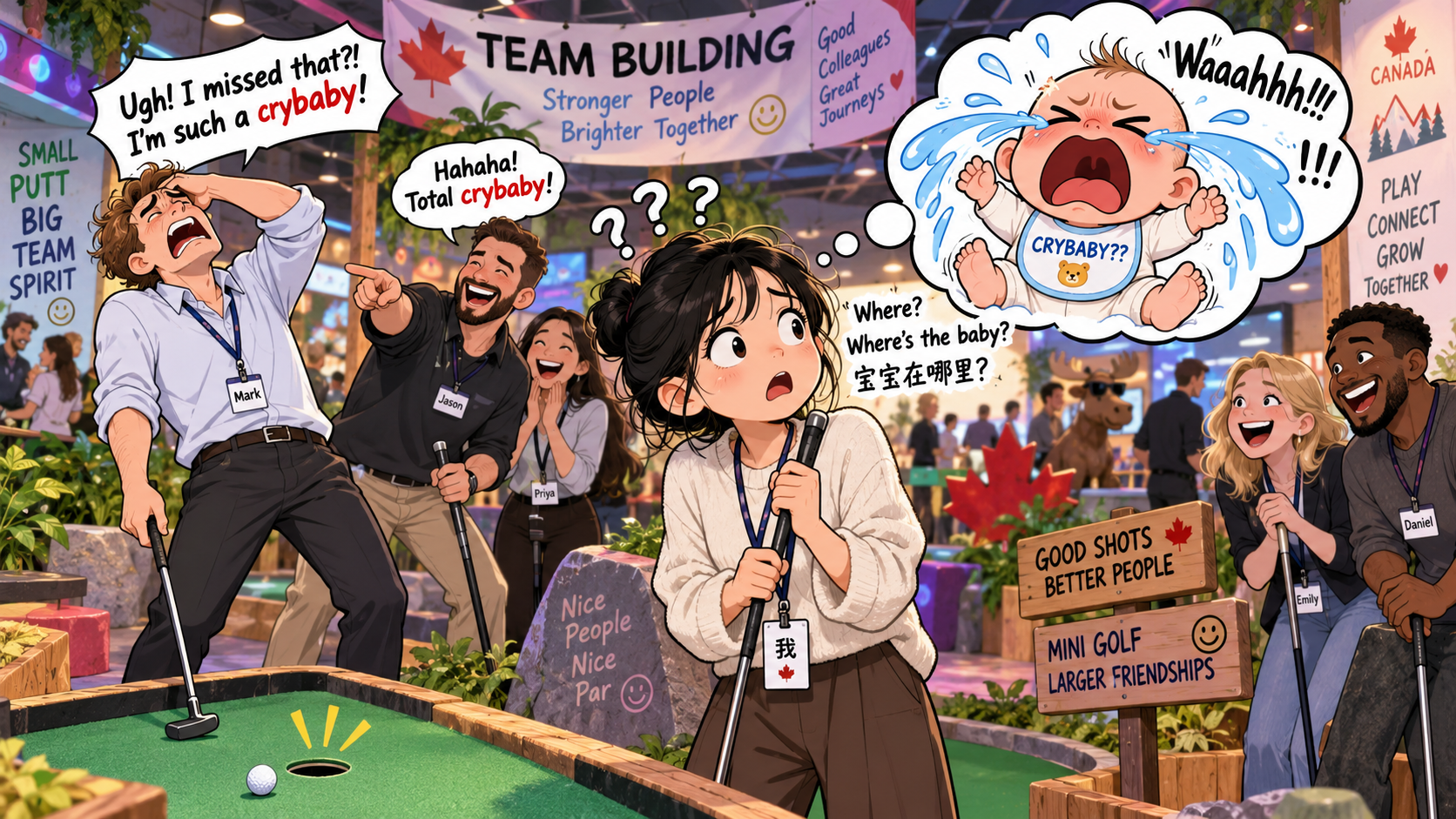 美剧学英语:crybaby - 加拿大办公室团建同事说“crybaby”,我还认真问:宝宝在哪里哭?