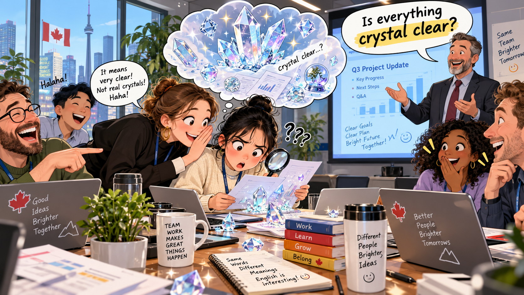 美剧学英语:crystal clear - 加拿大同事说“crystal clear”,我居然低头找起了“水晶”……