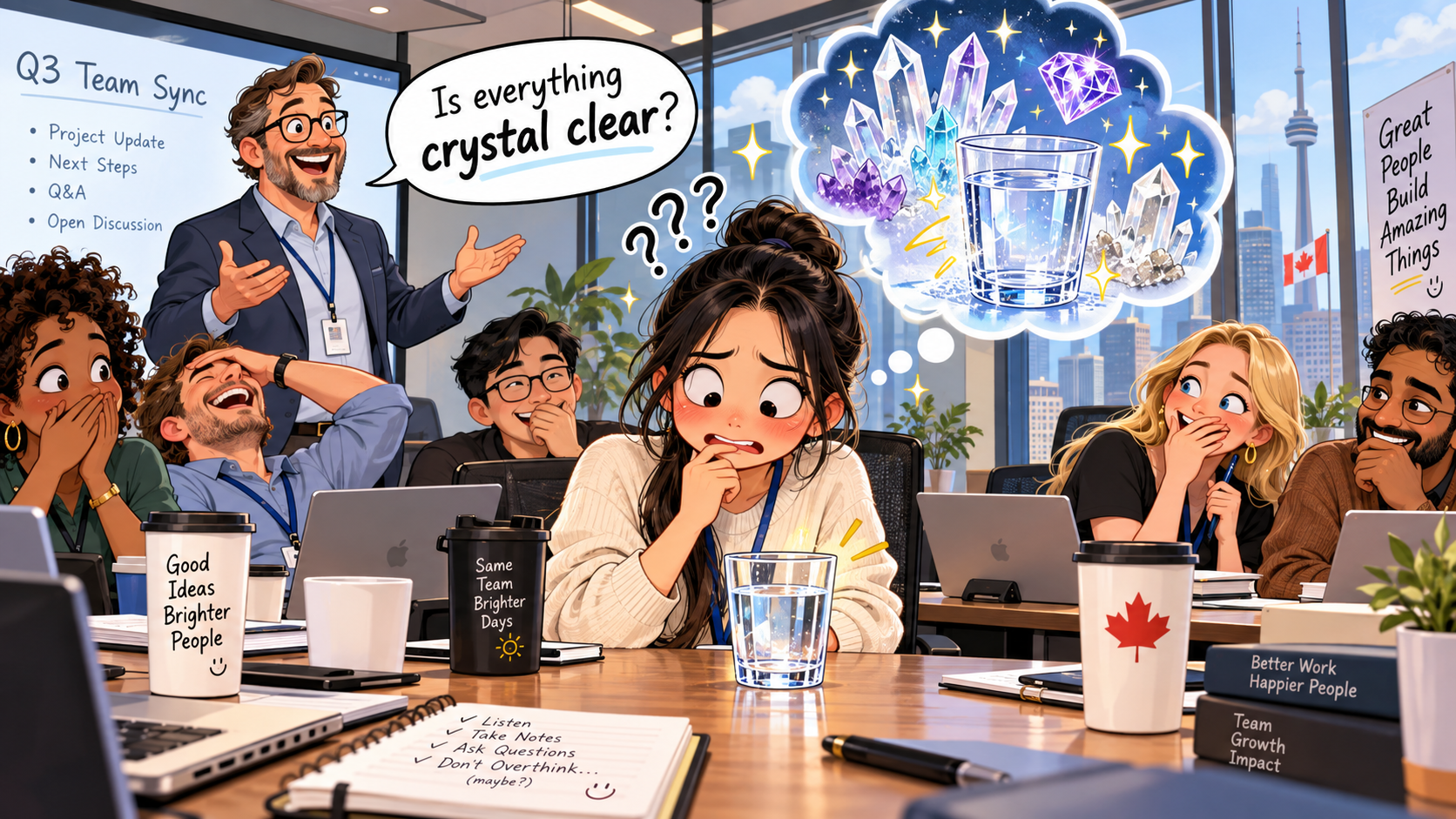 美剧学英语:crystal clear - 加拿大办公室里,同事说“crystal clear”,我低头找了半天水晶……