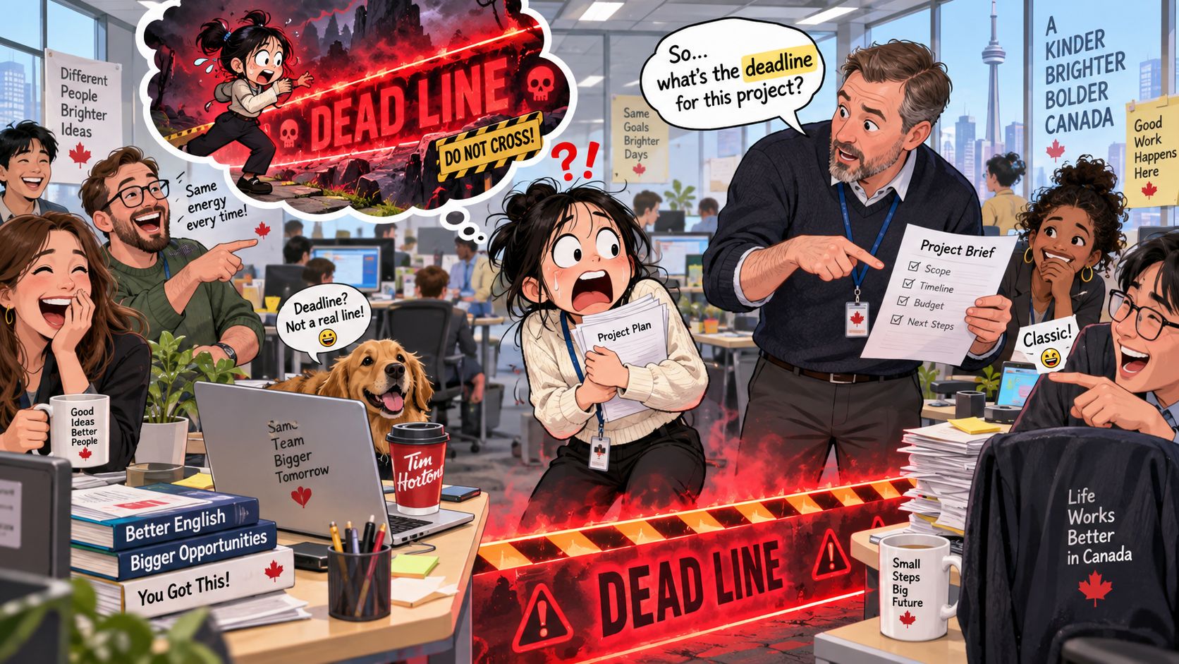 美剧学英语：deadline - 加拿大办公室里，同事说deadline，我脑子里直接出现了一条“死线”