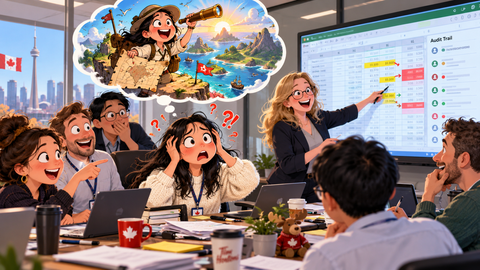 美剧学英语:discover - 加拿大办公室里,同事说“discover the mistake”,我差点以为他发现了新大陆