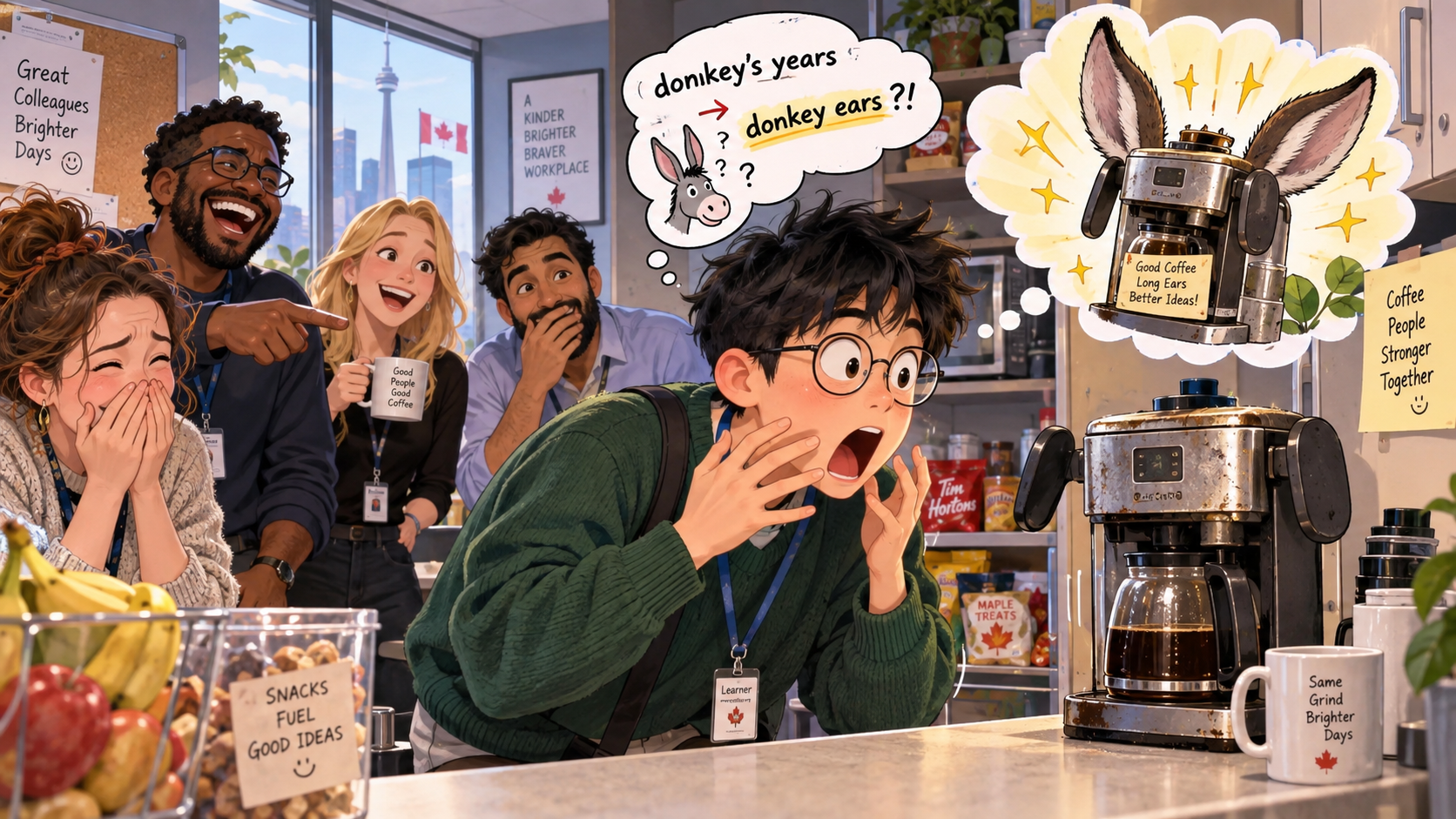 美剧学英语:donkey ears - 加拿大办公室同事说 donkey’s years,我脑子里立刻长出了两只驴耳朵……