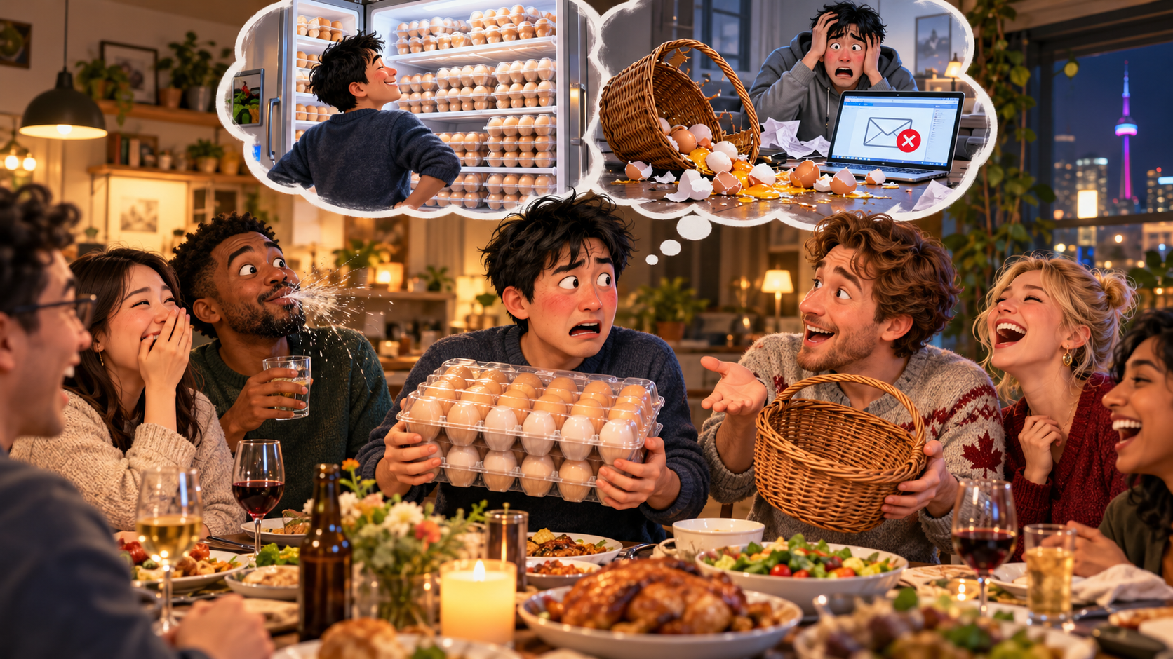 美剧说英语：dont put all your eggs in one basket - 加拿大求职群里有人劝我“别把鸡蛋放一个篮子里”，我差点发了张冰箱照片……