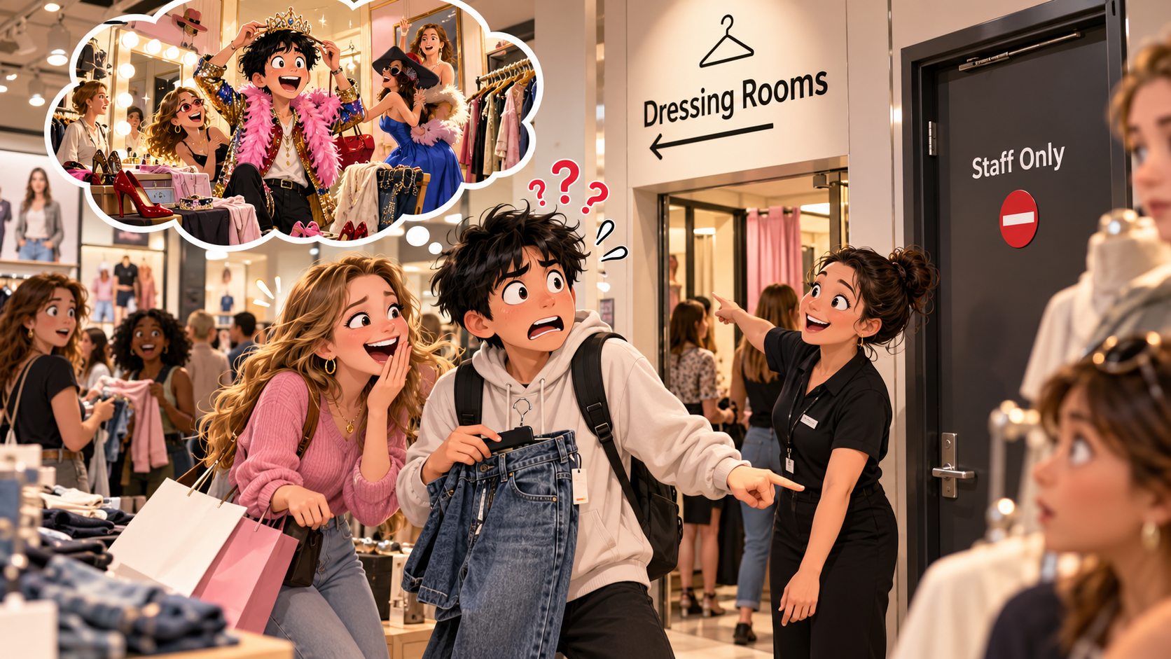 美剧说英语:dressing room - 加拿大商场试衣服,店员让我去“dressing room”,我却差点走进员工休息室……